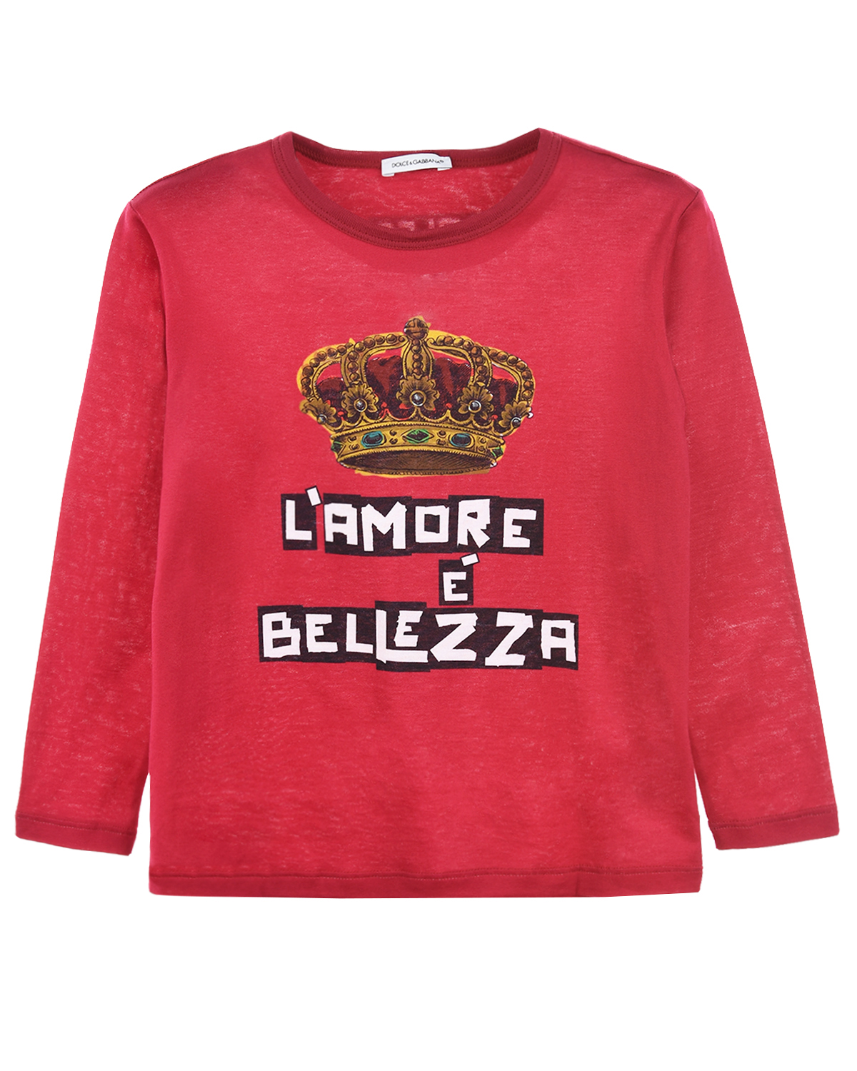 

Толстовка из хлопка с принтом "Lamore é Bellezza" Dolce&Gabbana