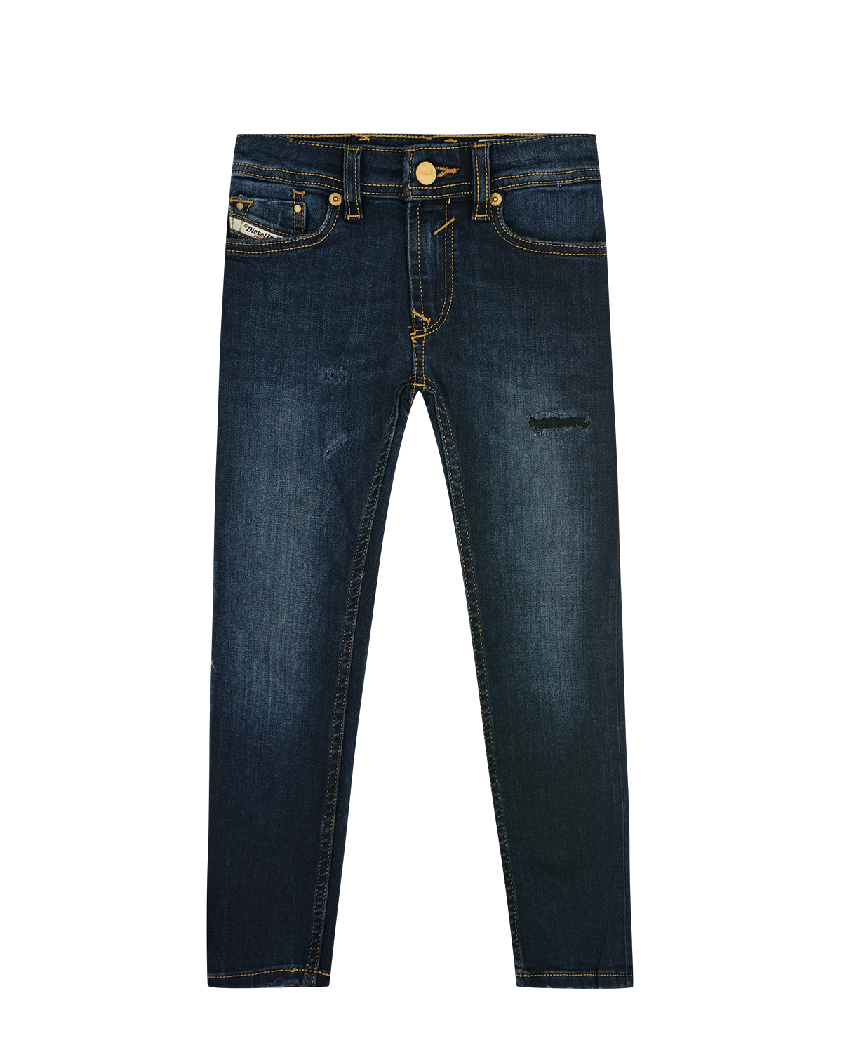 Синие джинсы regular straight Diesel детские - фото 1