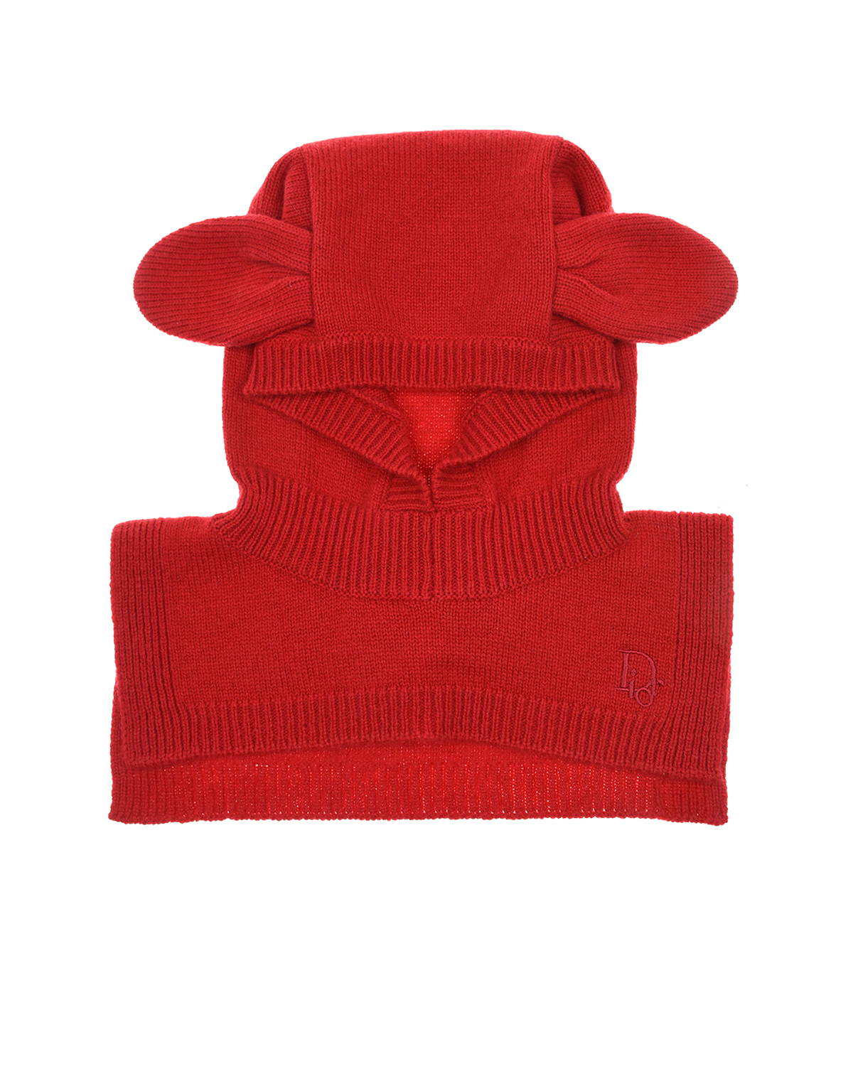 Шапка-шарф из шерсти и кашемира Dior детская, размер 45, цвет красный