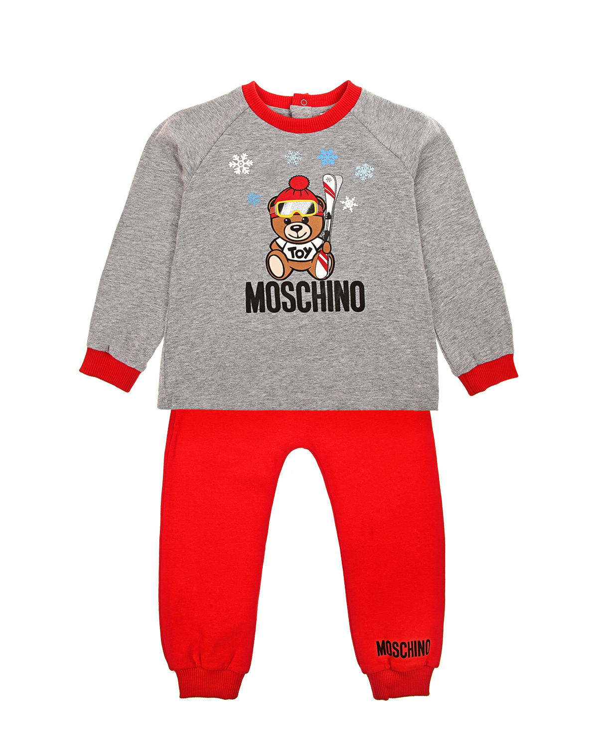 

Комлпект из толстовки и красных джоггеров Moschino детский, Мультиколор, Комлпект из толстовки и красных джоггеров Moschino детский