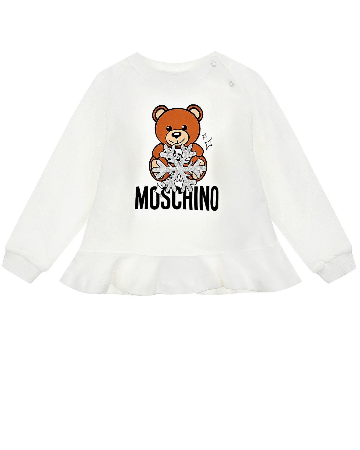 

Белый свитшот с оборкой Moschino детский