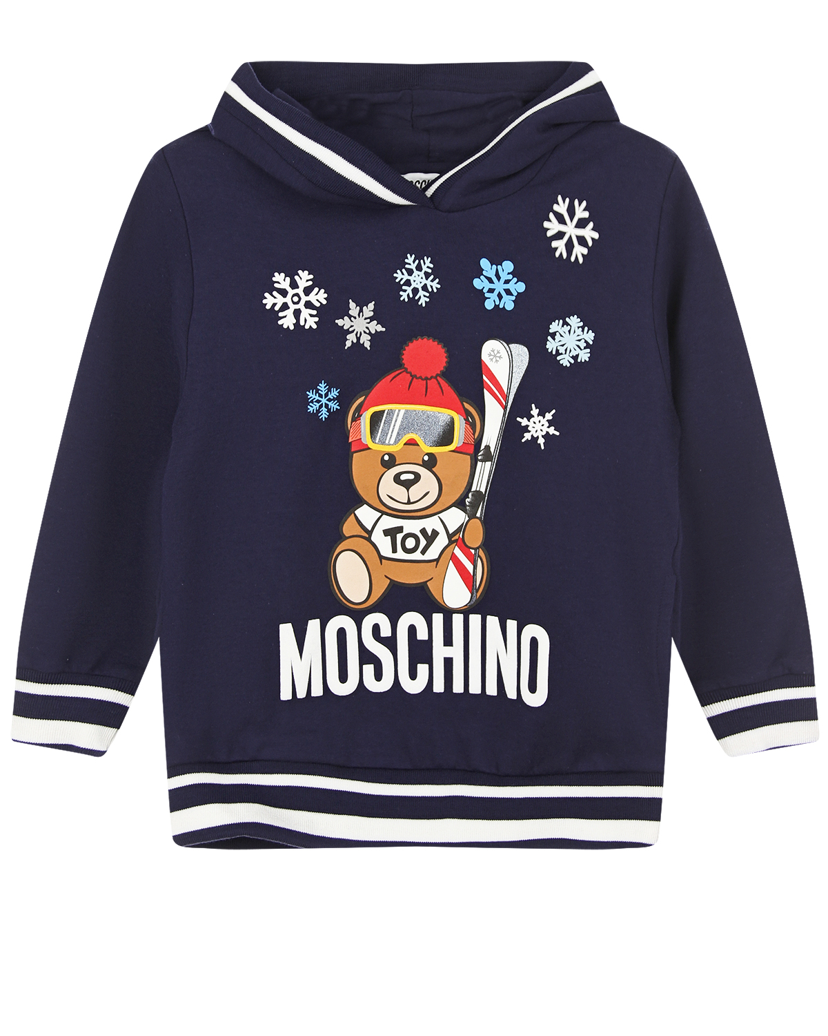 

Толстовка-худи с принтом Moschino детская, Синий, Толстовка-худи с принтом Moschino детская