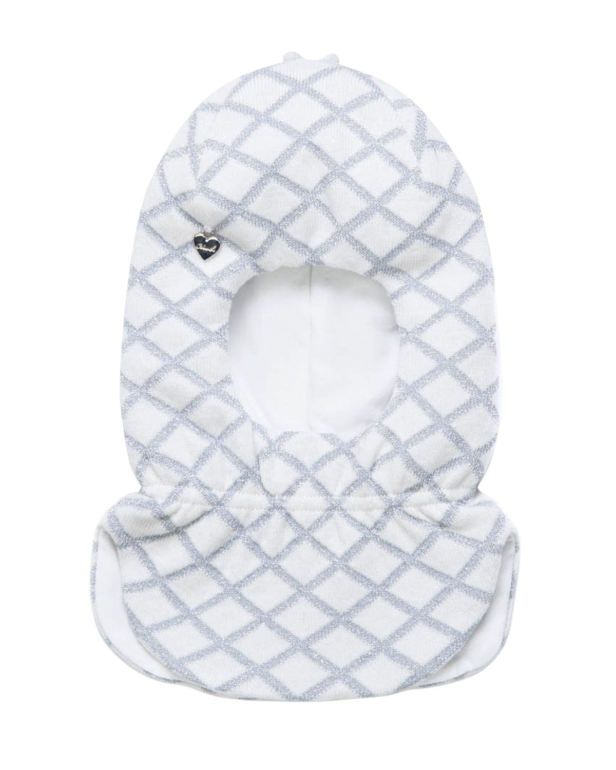 Белая шапка-шлем с люрексом Chobi детская, размер 48/50, цвет белый