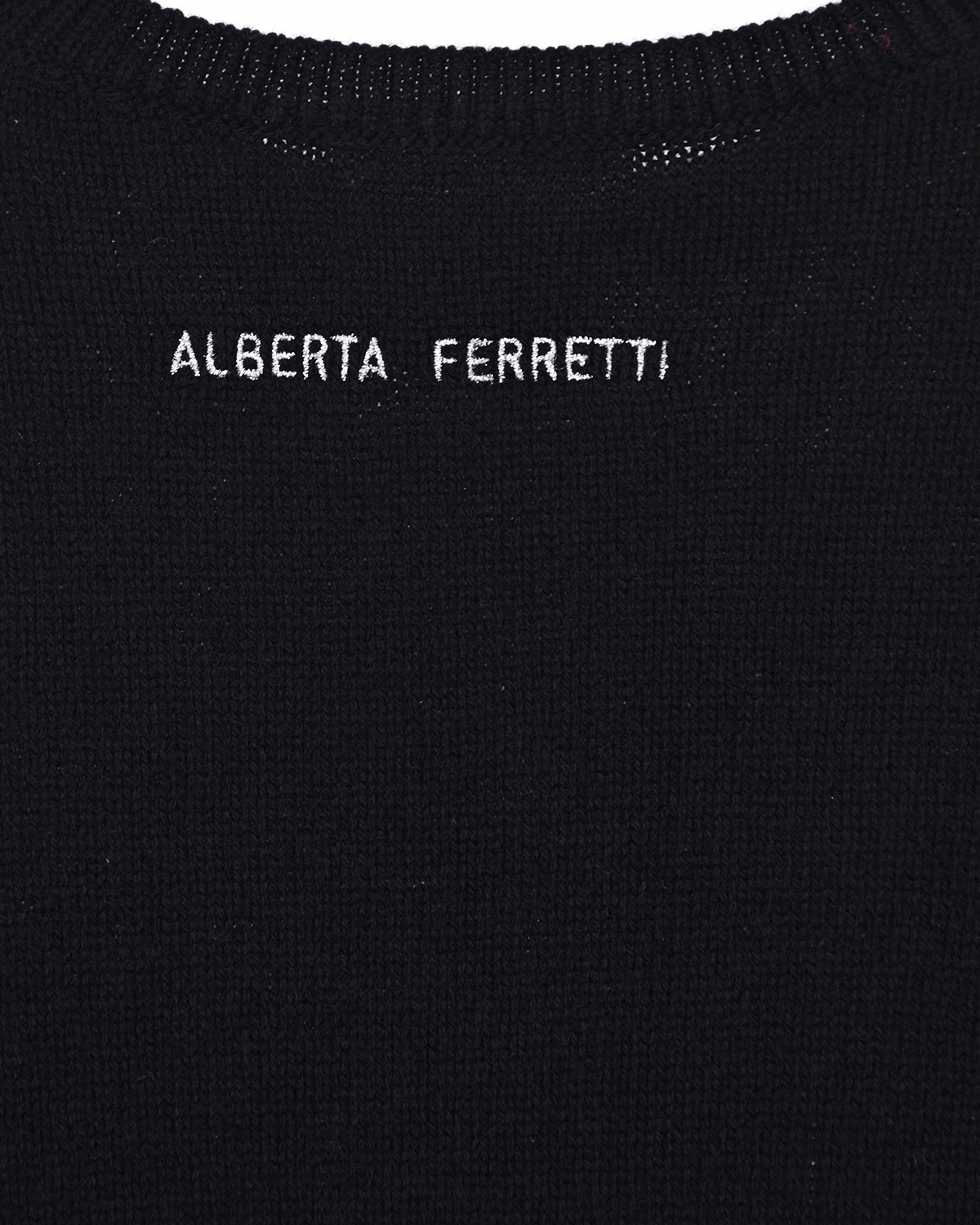 Черное платье-свитер из шерсти и кашемира Alberta Ferretti, размер 164, цвет черный - фото 4