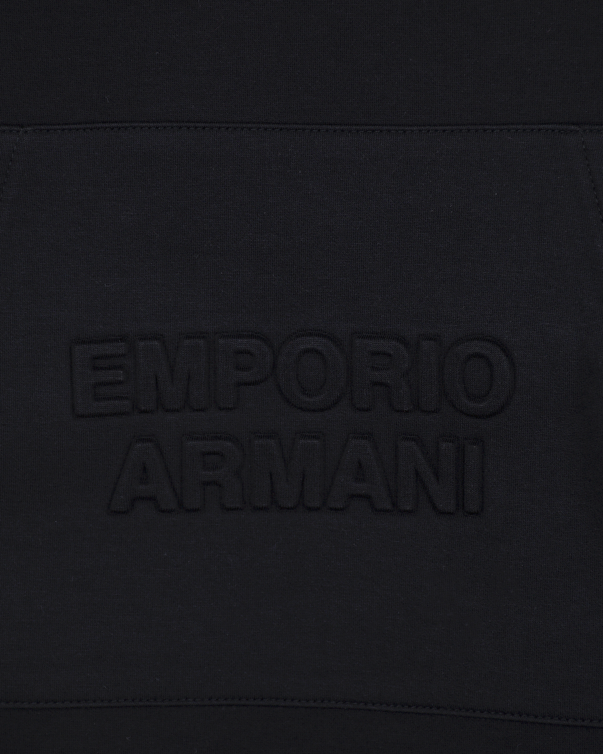 Черный свитшот с рукавами из эко-меха Emporio Armani детский - фото 4