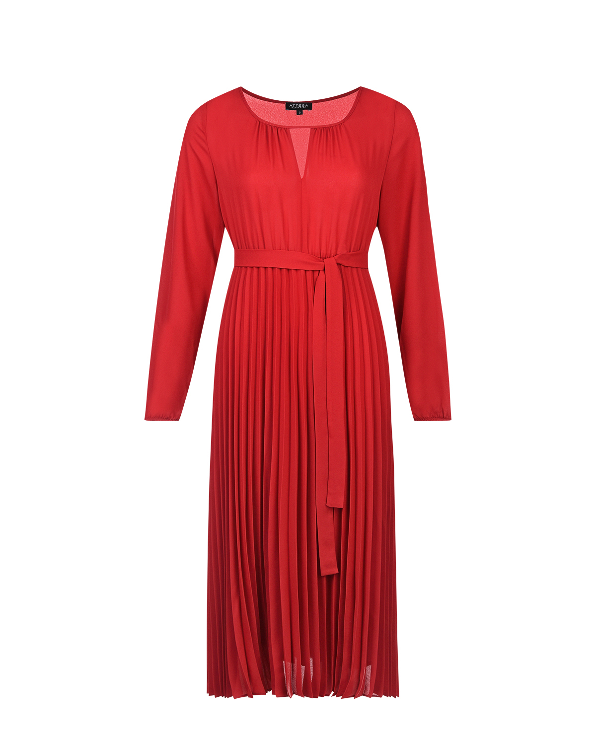 Красное платье для беременных с поясом Attesa