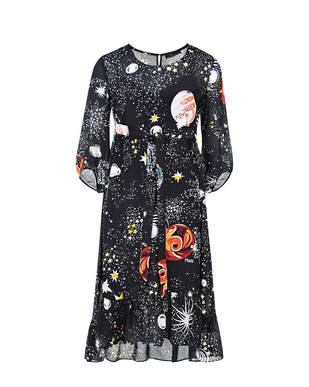 Платье для беременных с принтом "космос" Dan Maralex, размер 44, цвет черный