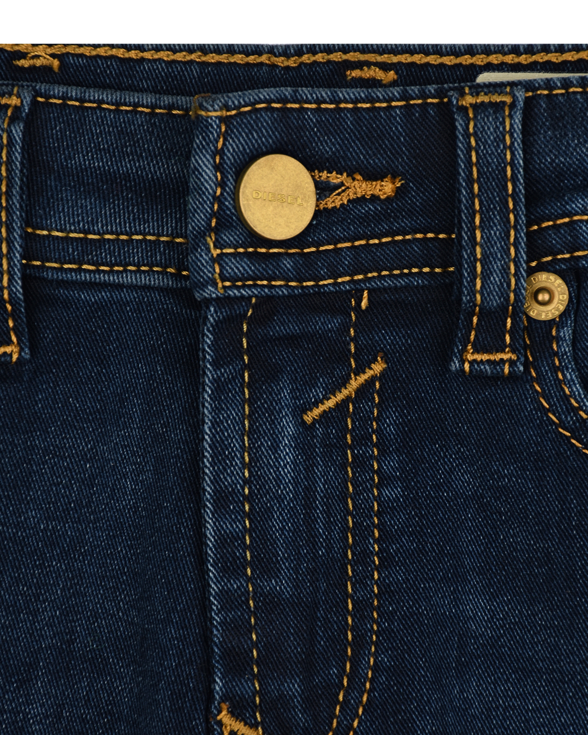 Синие джинсы regular straight Diesel детские - фото 3