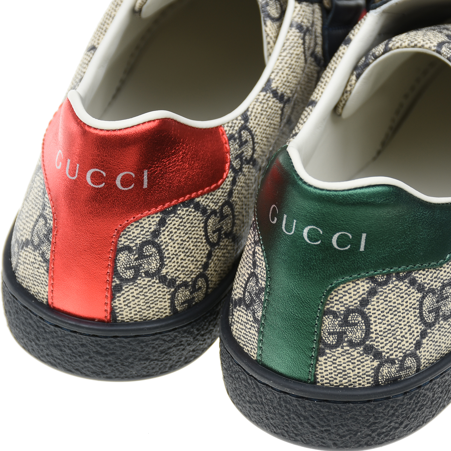 Детские кроссовки Gucci синие на липучке