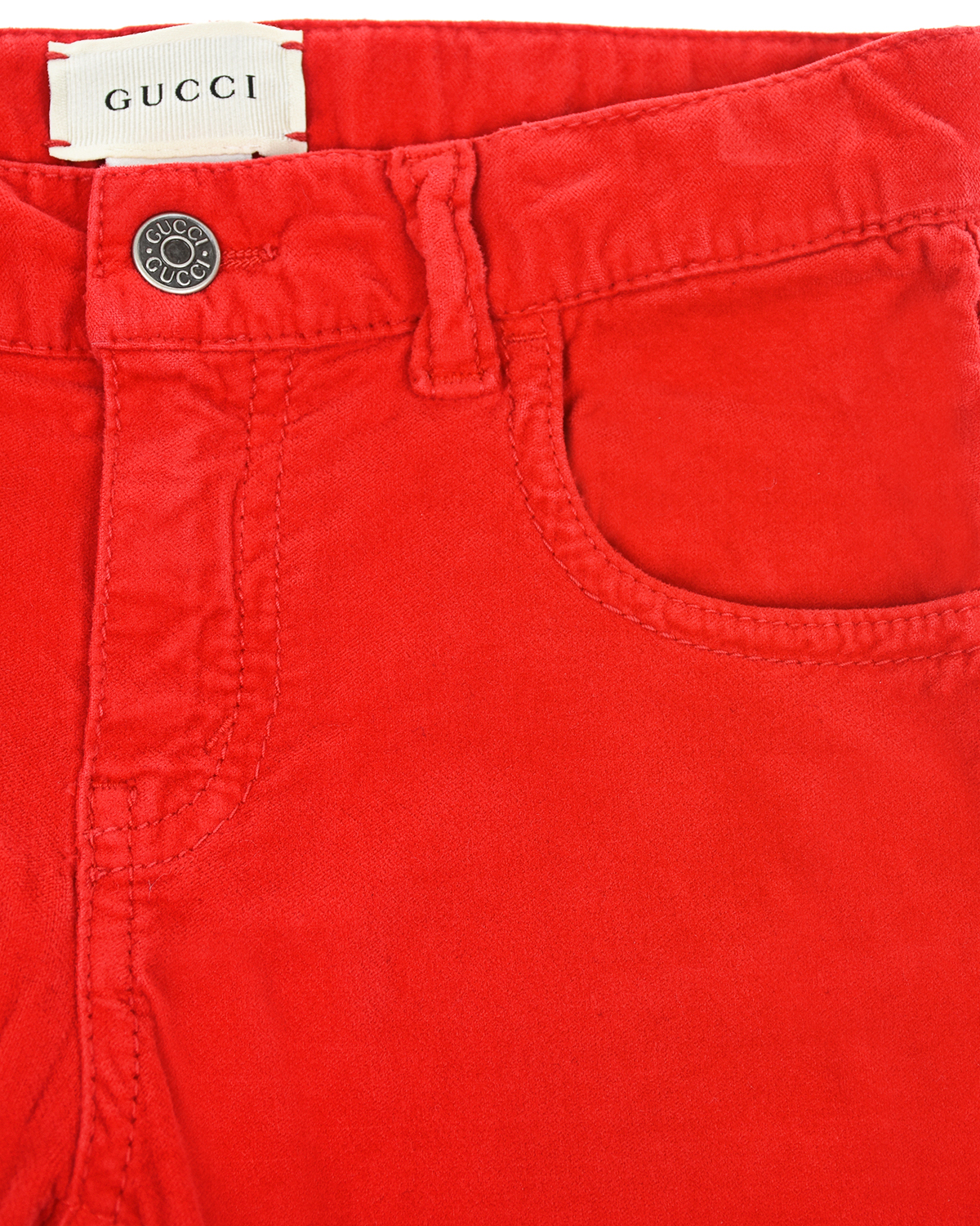 Красные брюки зауженного кроя GUCCI детские - фото 3