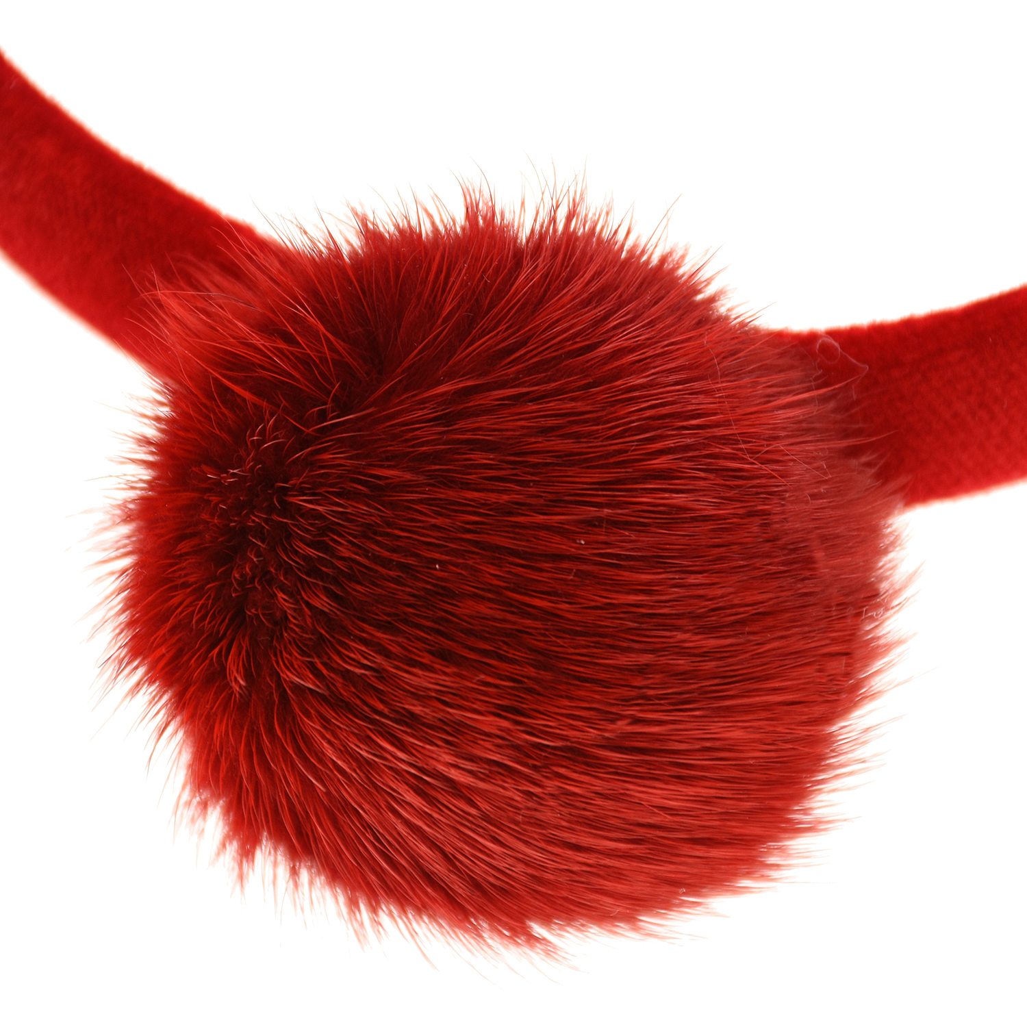 Красный ободок с двумя помпонами Monnalisa детский - фото 2