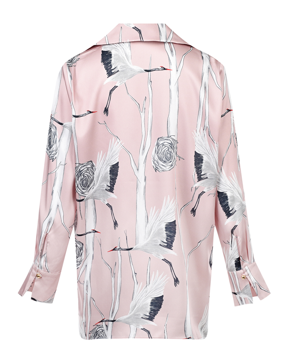 Блуза с принтом "аисты" Pietro Brunelli, размер 42, цвет розовый - фото 7