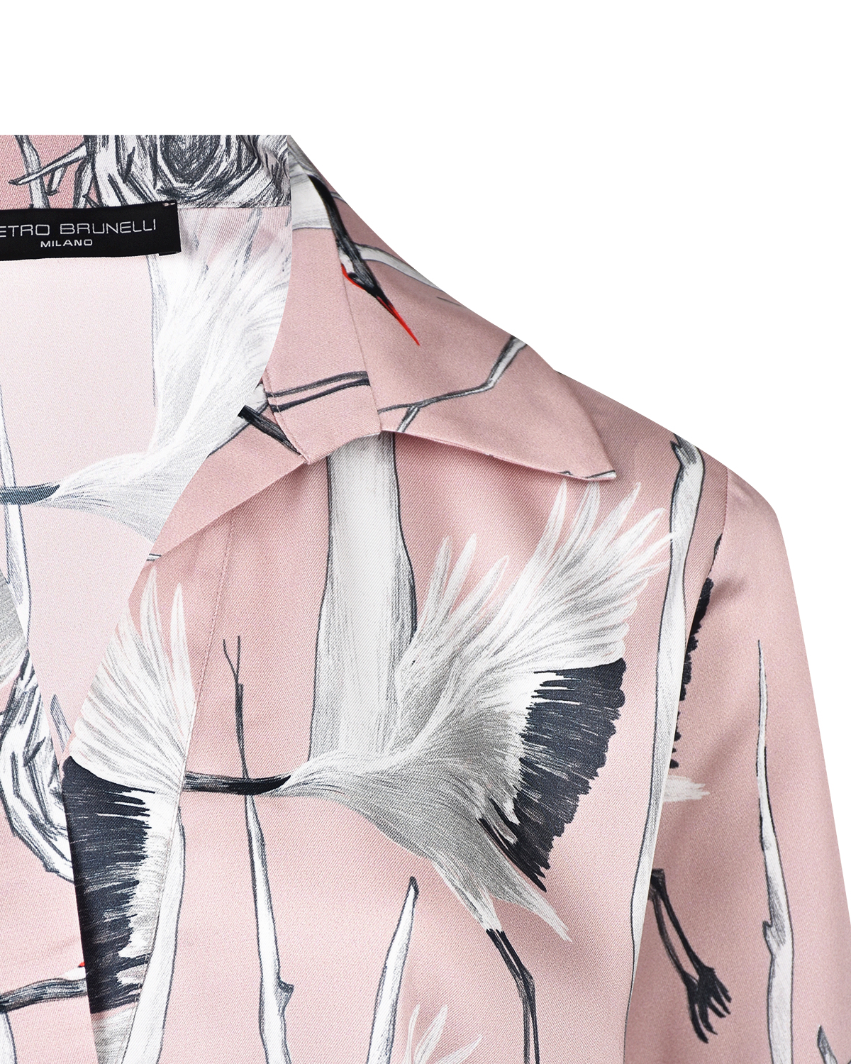 Блуза с принтом "аисты" Pietro Brunelli, размер 42, цвет розовый - фото 8
