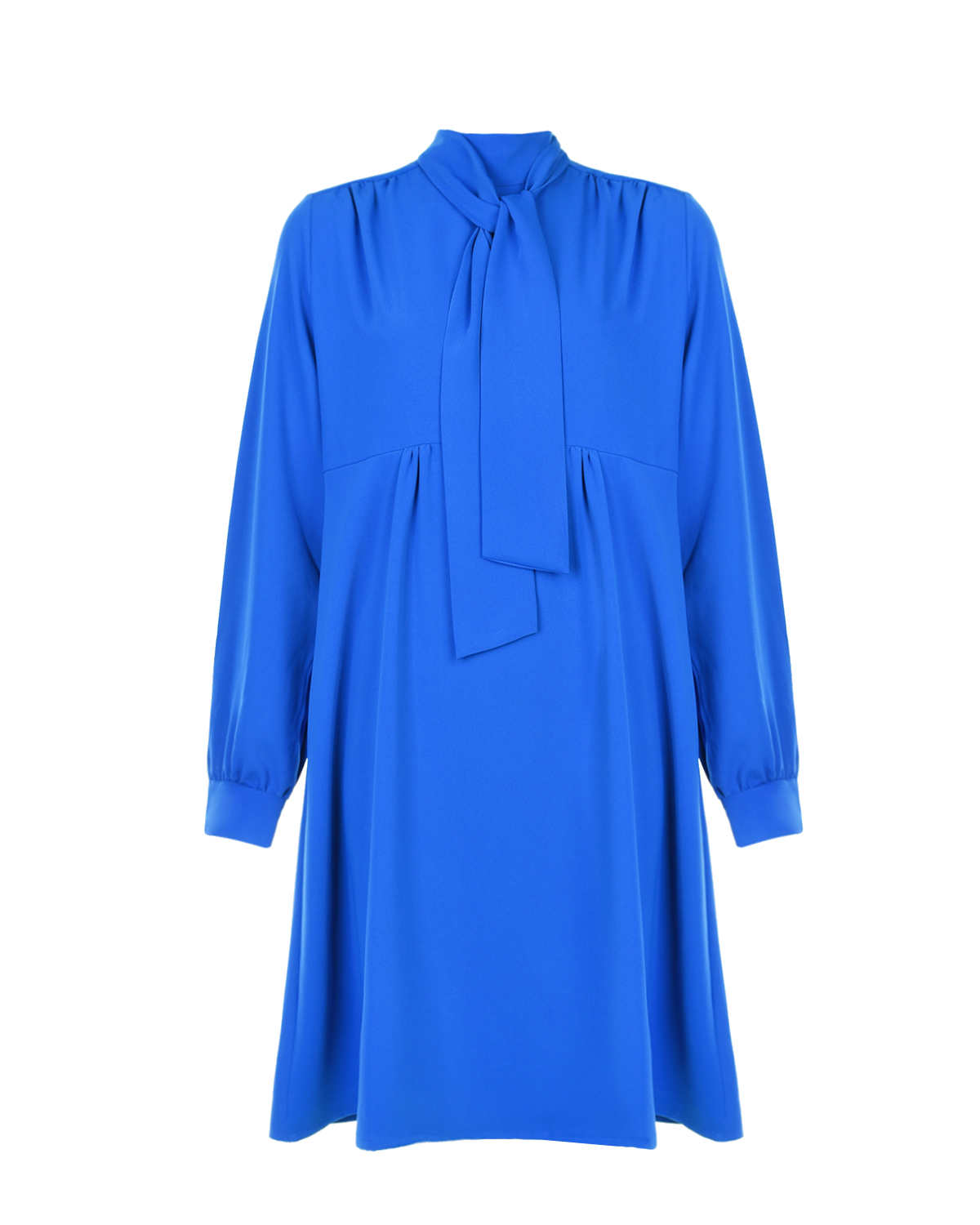 Синее приталенное платье для беременных Pietro Brunelli