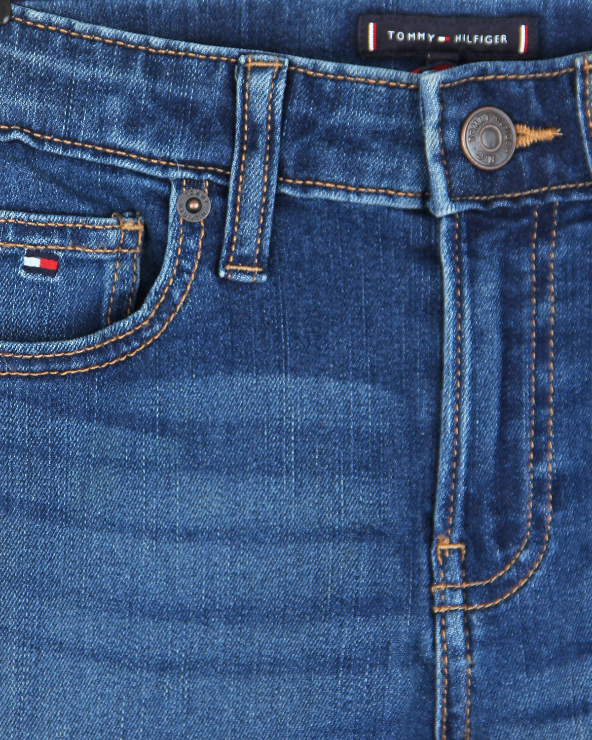 Синие прямые джинсы Tommy Hilfiger детские - фото 3