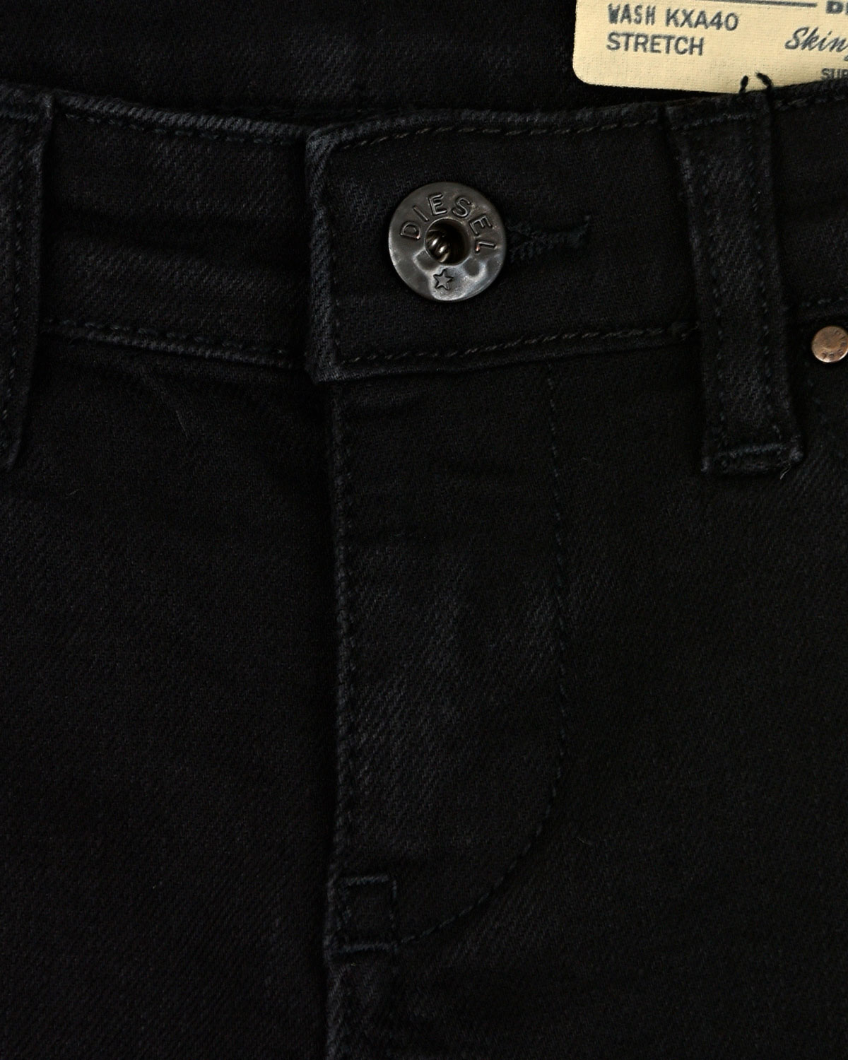 Черные skinny fit джинсы Diesel детские - фото 3