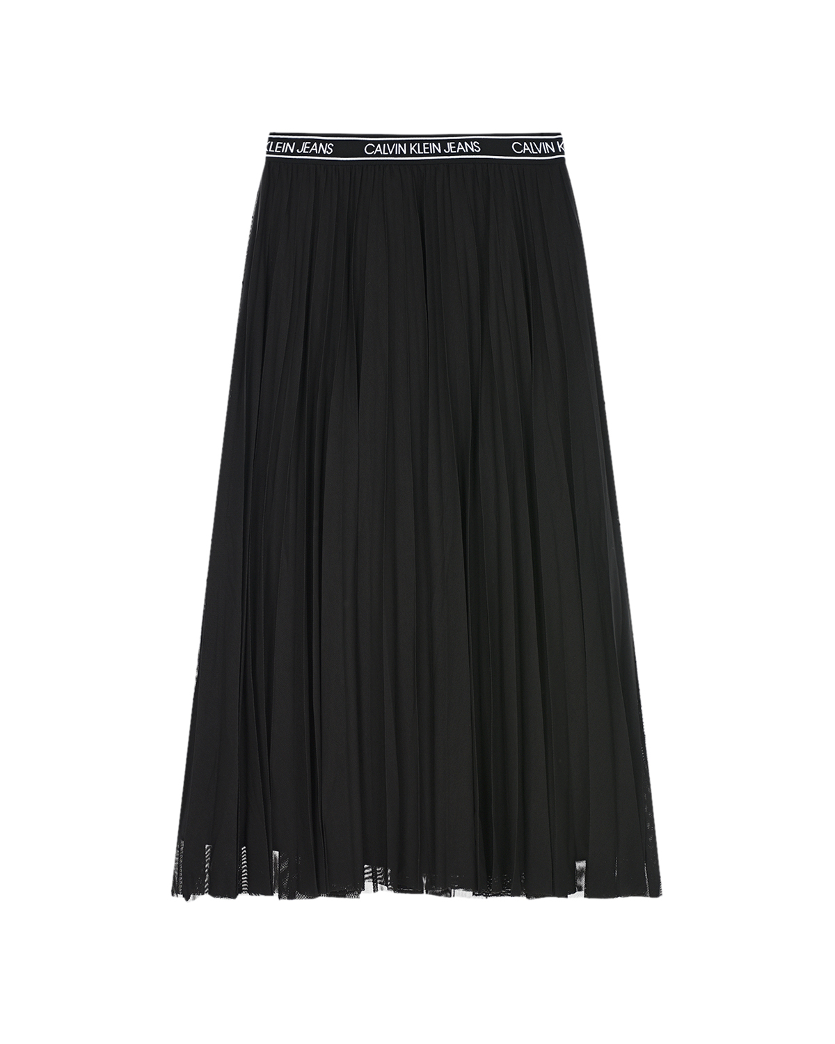 Черная юбка с логотипом на поясе Calvin Klein детская, размер 152, цвет нет цвета - фото 1