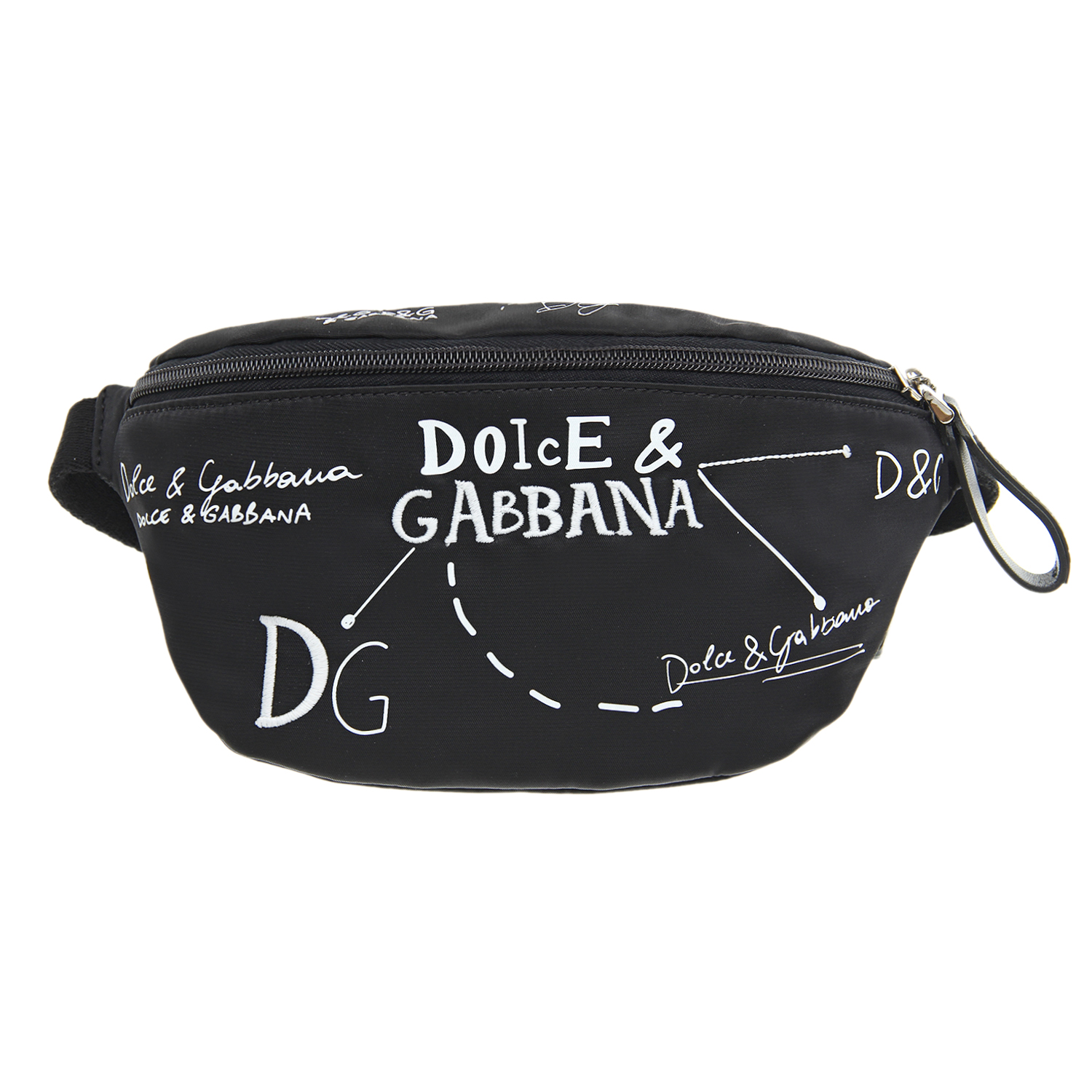 Черная поясная сумка с логотипом 23х7х11 см Dolce&Gabbana детская, размер unica, цвет черный