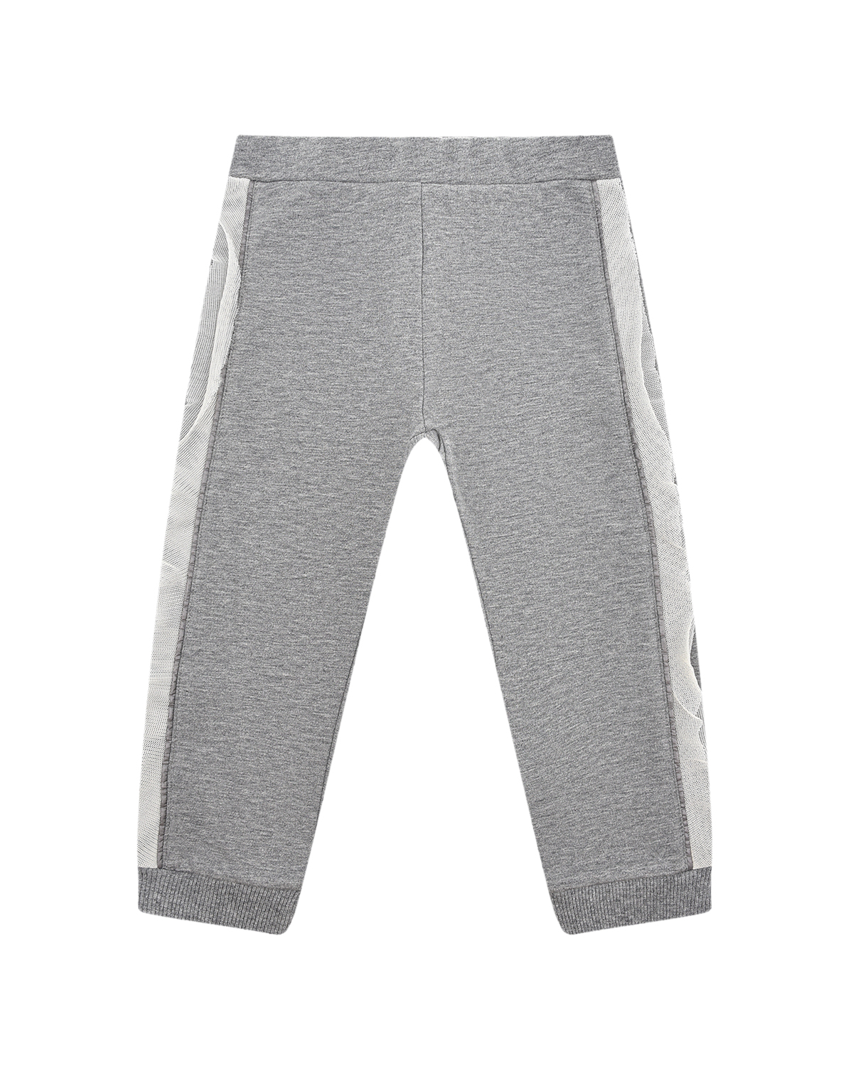 Серые спортивные брюки с рюшами Moncler детские, размер 86, цвет серый - фото 1