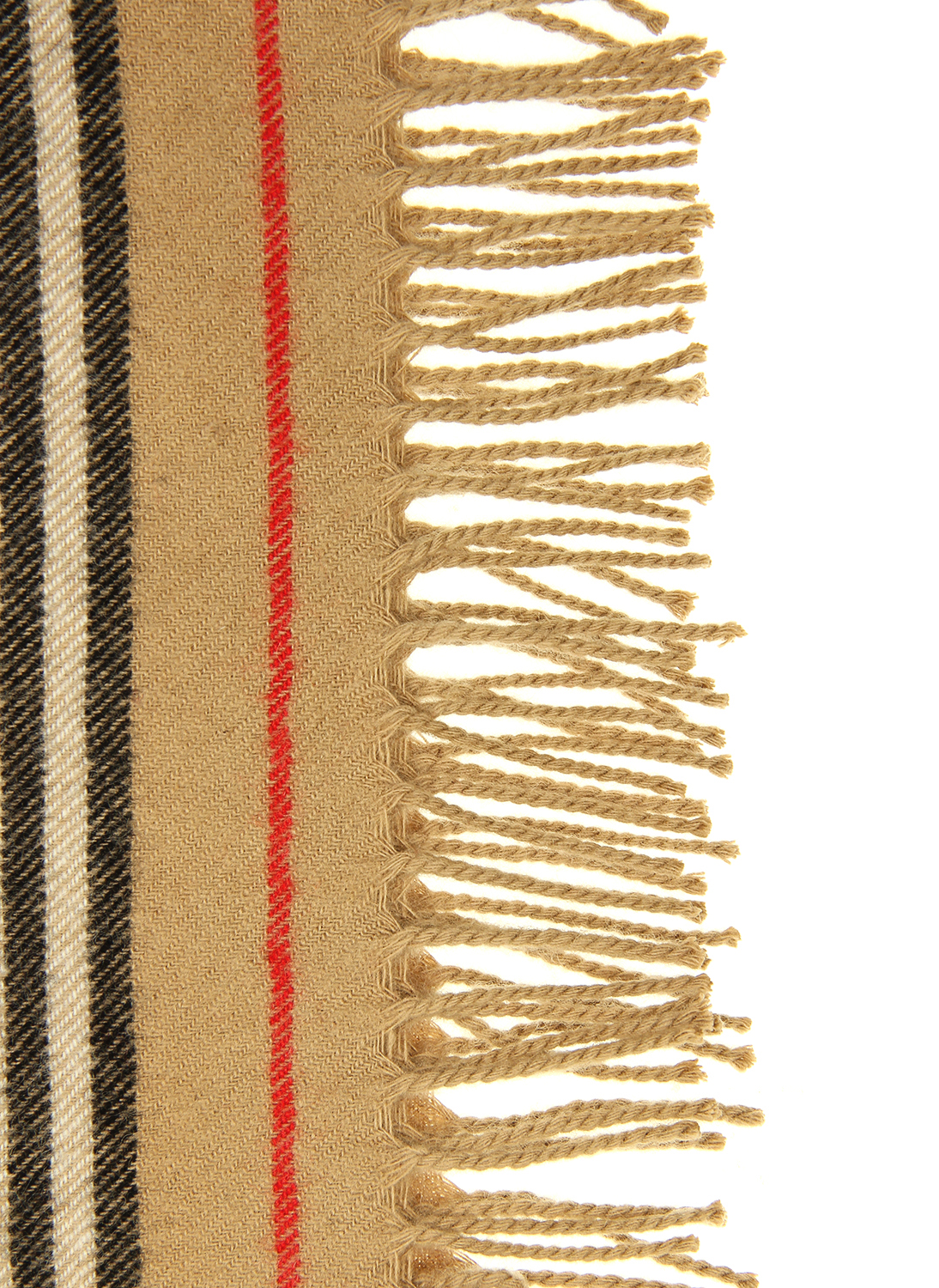 Кашемировый шарф с бахромой Burberry детский, размер unica, цвет бежевый - фото 3