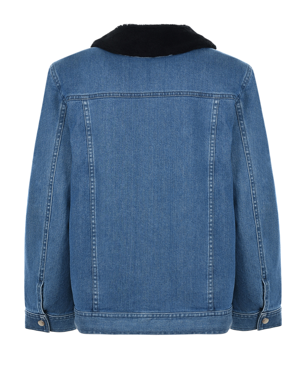Джинсовая куртка с меховым воротником и подкладкой Dior детская, размер 158, цвет синий - фото 3