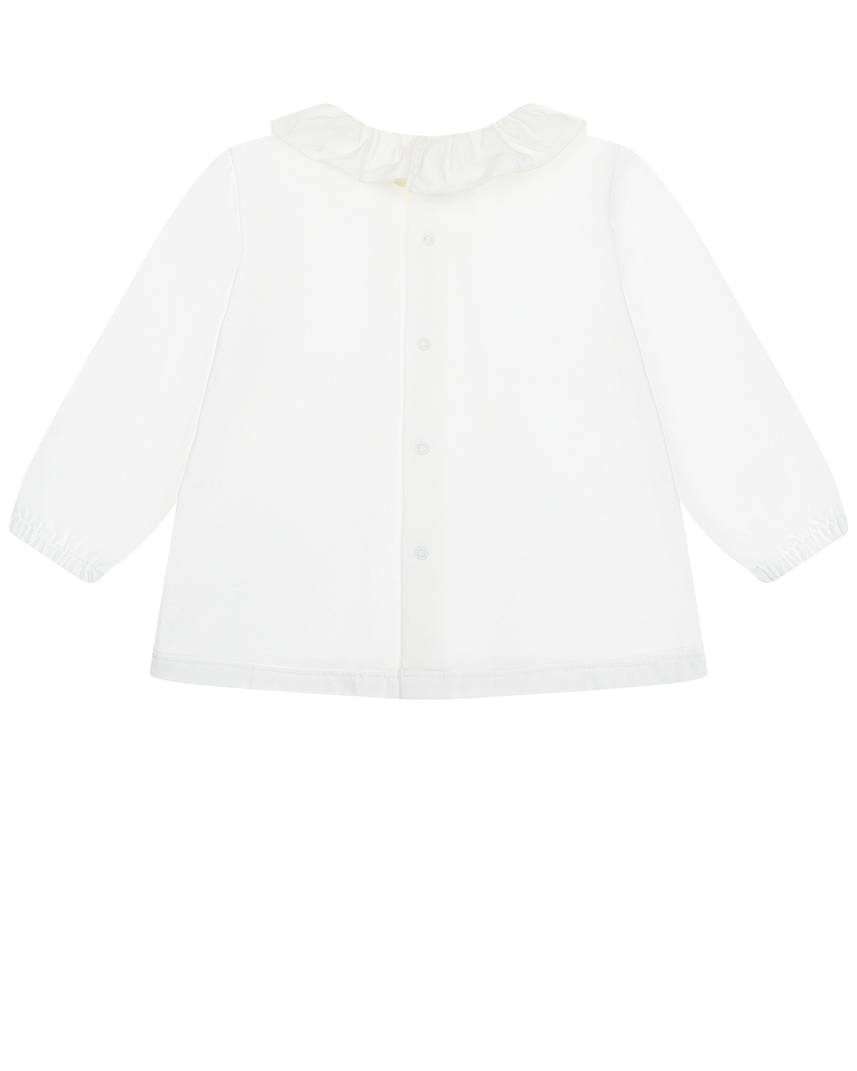 Белая блуза с вышивкой "plant flower" Aletta детская, размер 80, цвет белый - фото 2