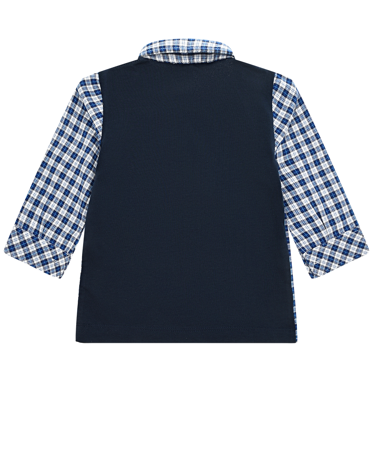 Рубашка в клетку Aletta детская, размер 74, цвет синий - фото 2