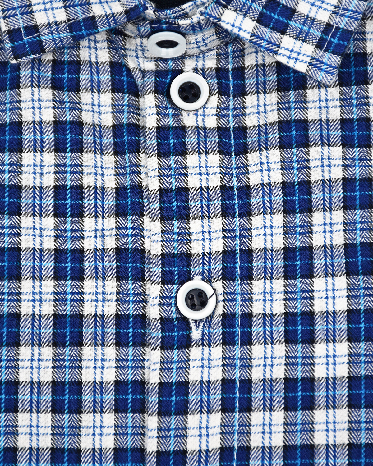 Рубашка в клетку Aletta детская, размер 74, цвет синий - фото 3