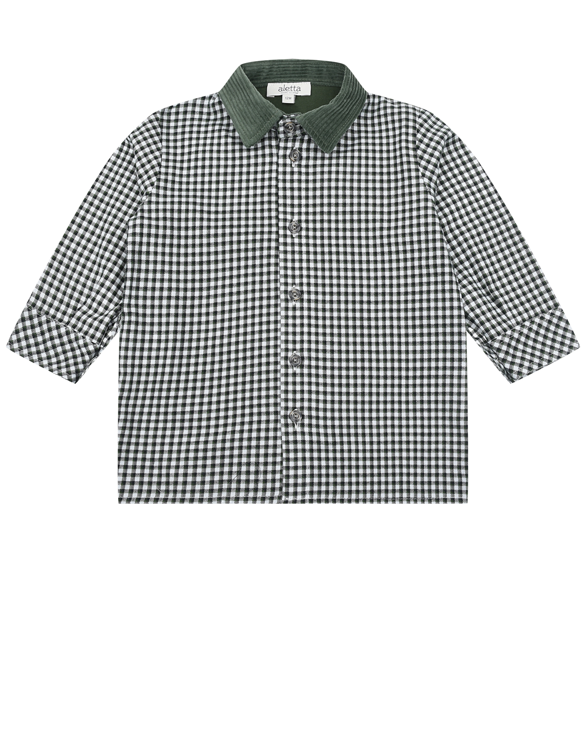 Рубашка в клетку Aletta детская, размер 80, цвет мультиколор - фото 1