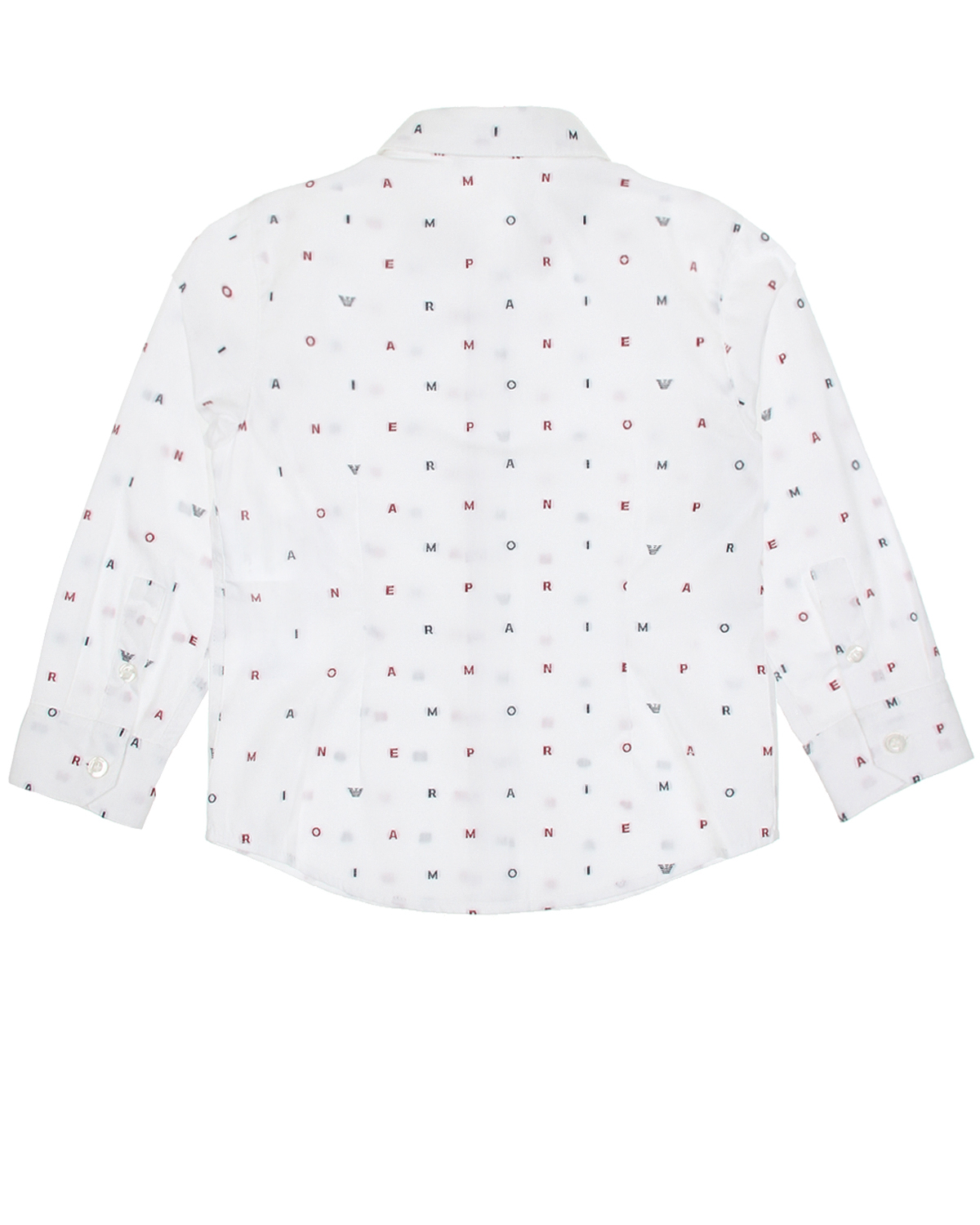 Рубашка с разноцветной монограммой бренда Emporio Armani детская, размер 104 - фото 2