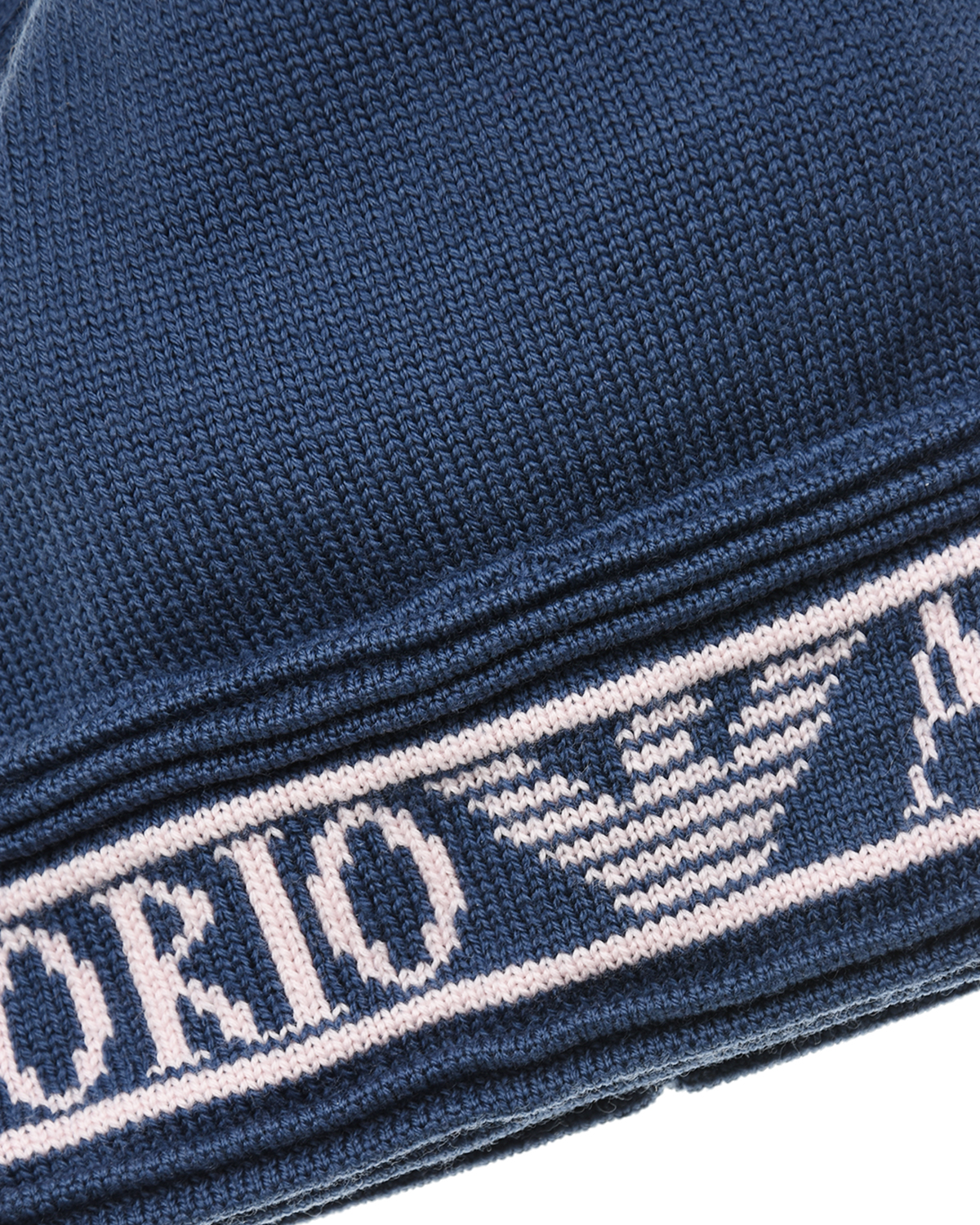 Комплект из шапки с помпоном и шарфа, синий Emporio Armani детский, размер S - фото 6