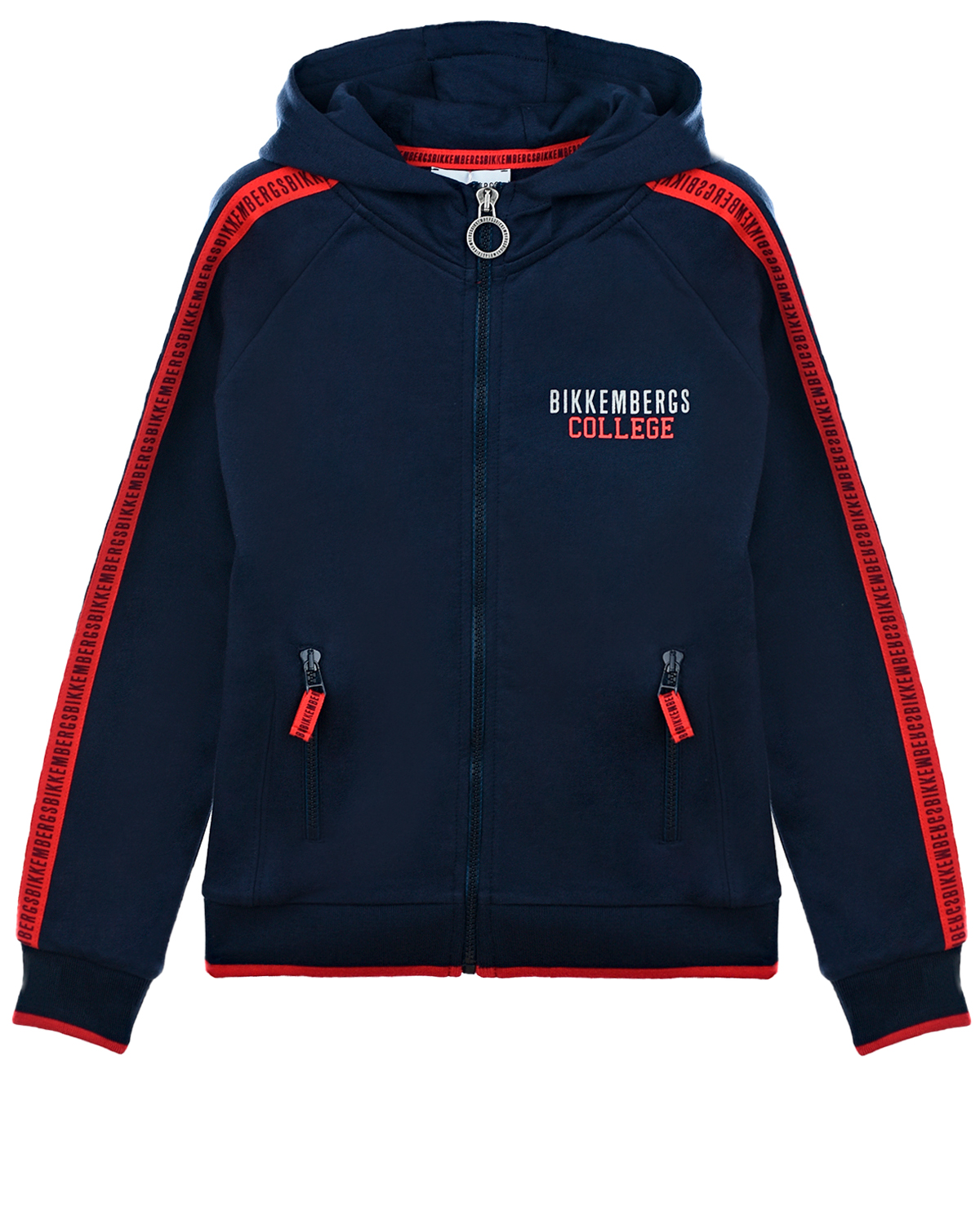Спортивная куртка с красными лампасами Bikkembergs детская, размер 116, цвет нет цвета - фото 1