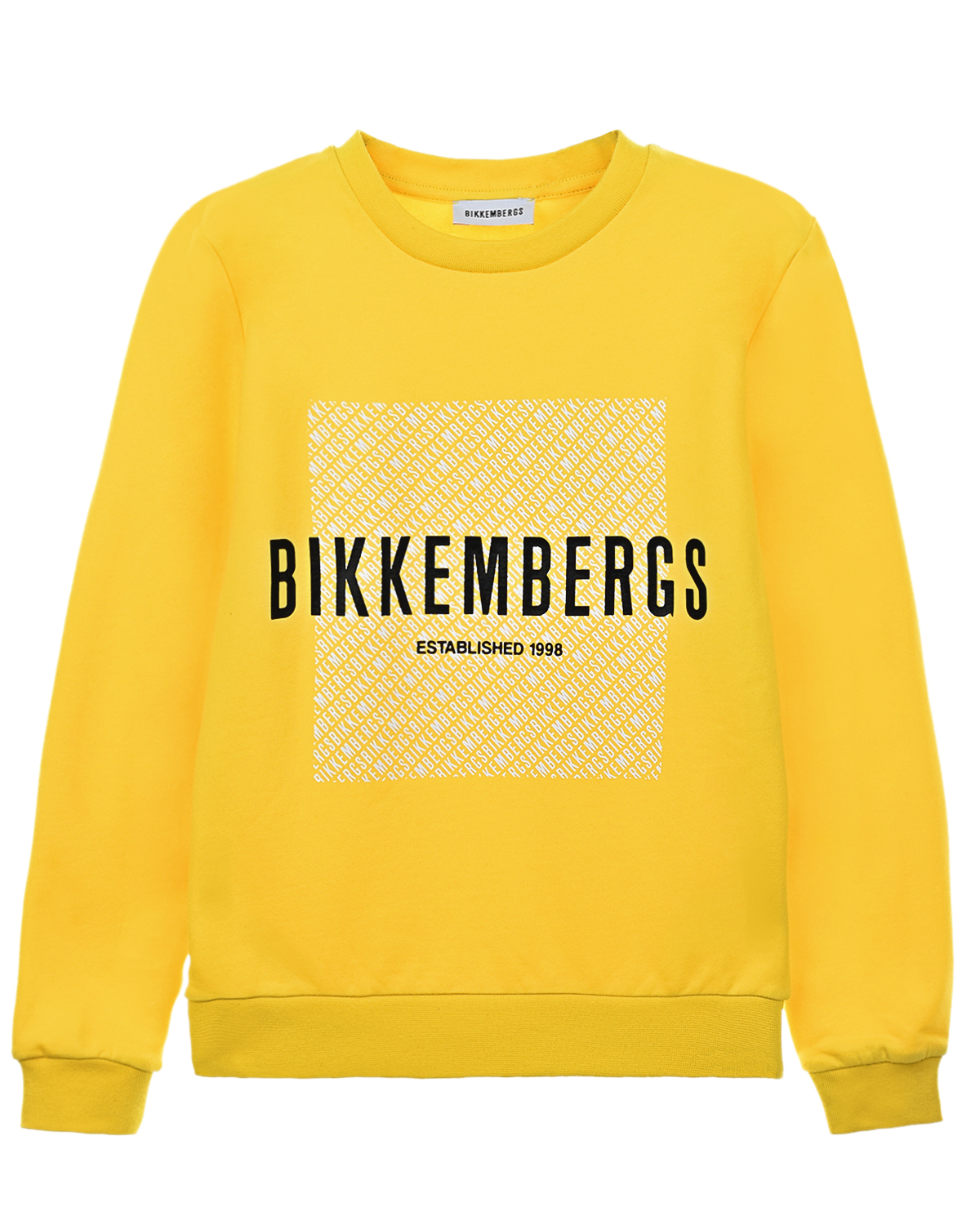 Желтый свитшот с логотипом Bikkembergs детский, размер 116, цвет нет цвета - фото 1