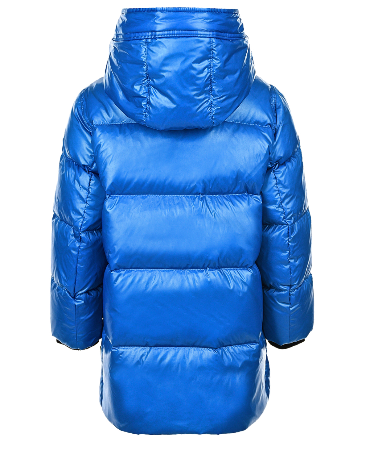 Голубая куртка с пуховым наполнителем Burberry детская, размер 104, цвет голубой - фото 2