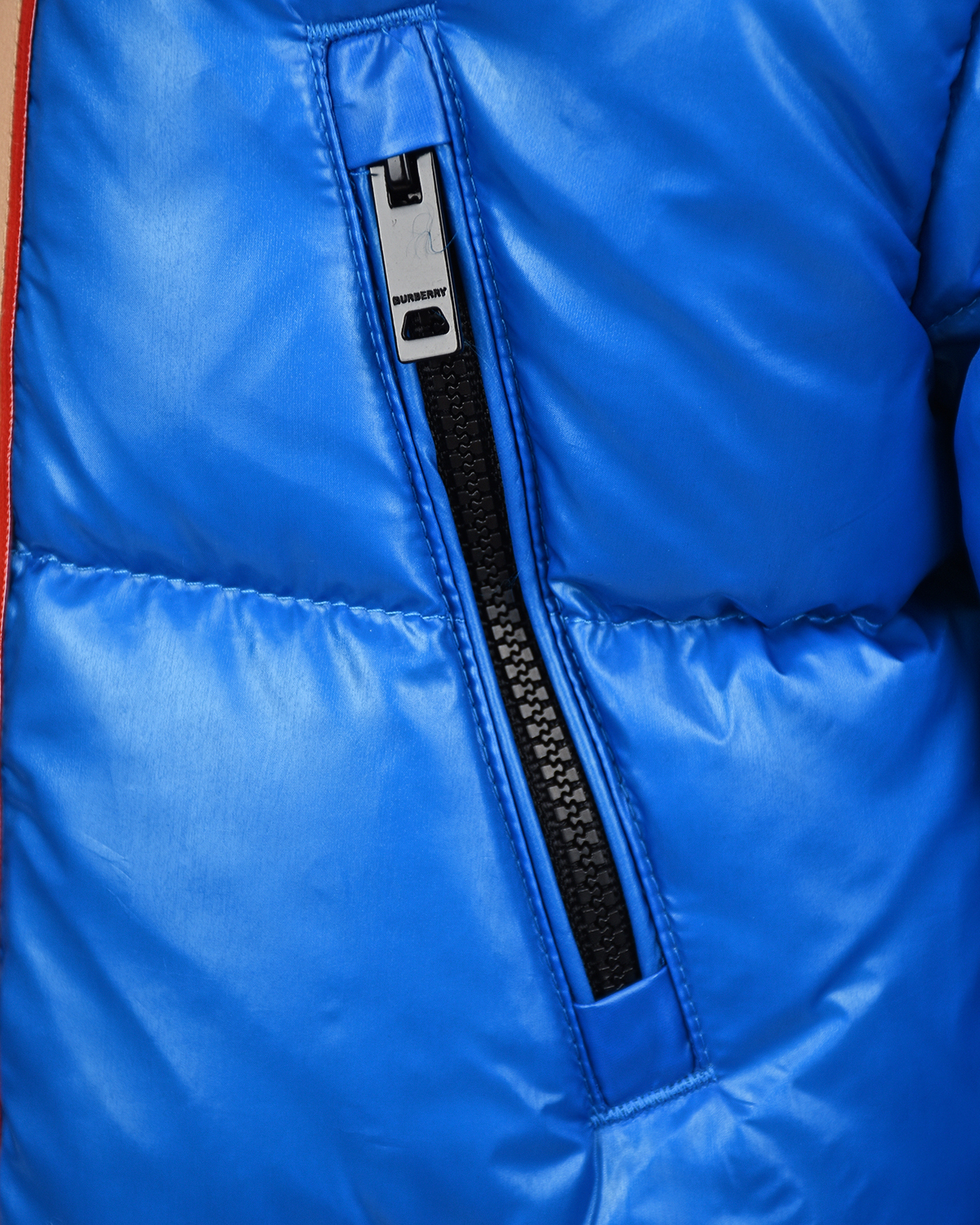 Голубая куртка с пуховым наполнителем Burberry детская, размер 104, цвет голубой - фото 3