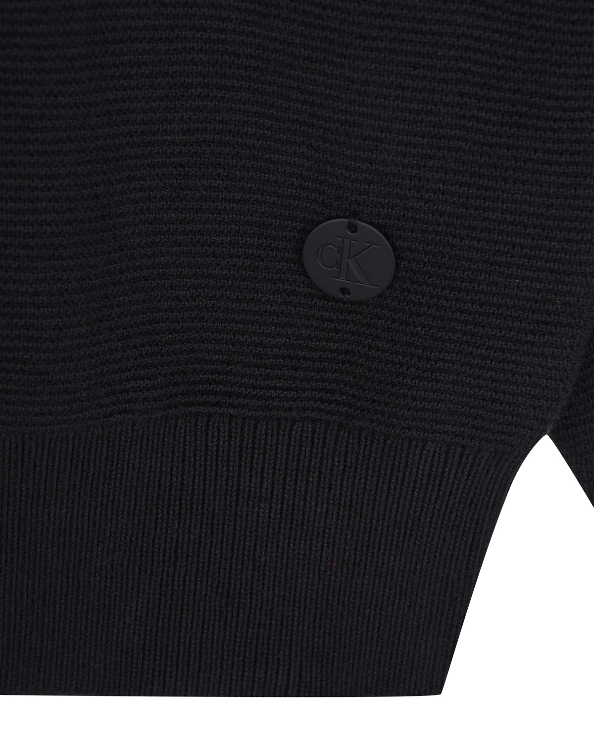 Черный джемпер с логотипом на рукавах Calvin Klein детский, размер 152 - фото 4