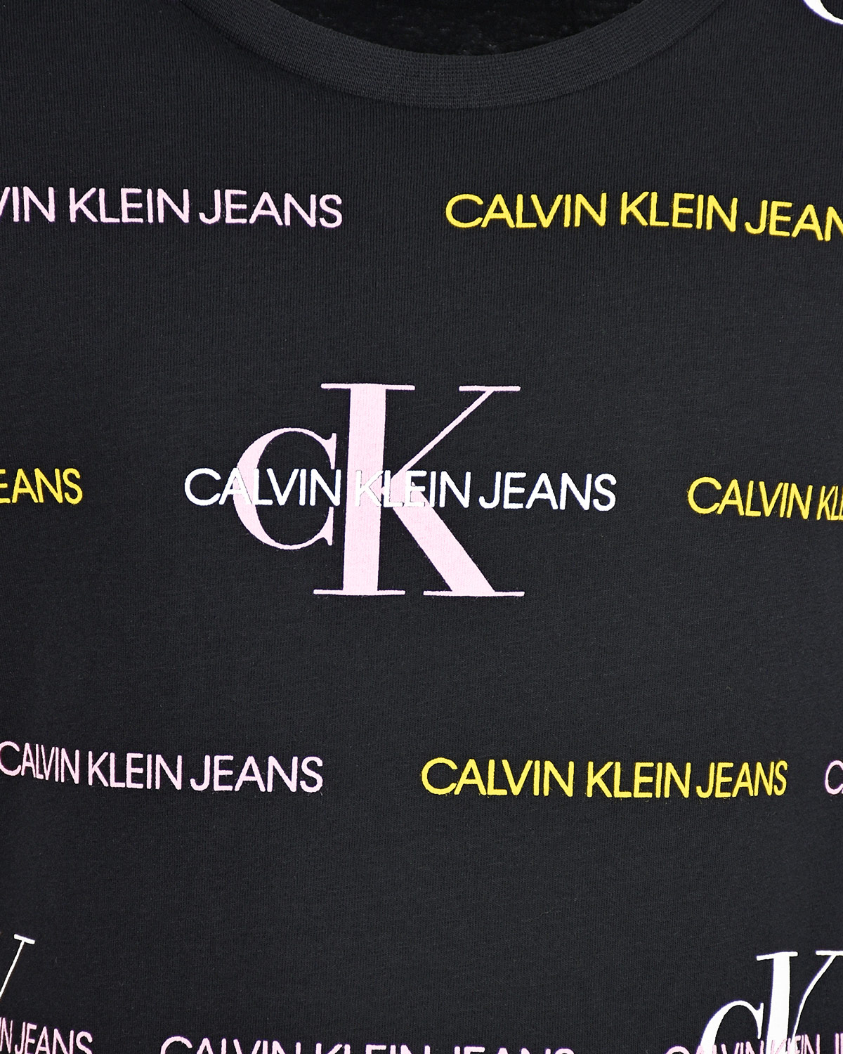 Черное трикотажное платье с логотипом Calvin Klein детское, размер 164, цвет черный - фото 3