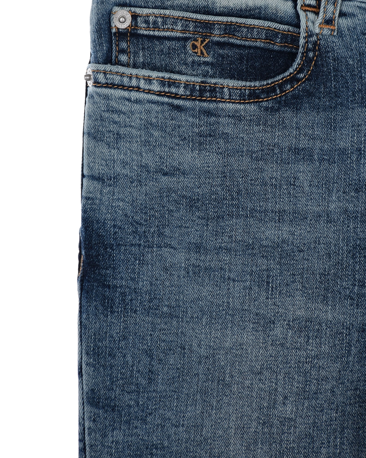 Синие джинсы с асимметричным низом Calvin Klein детские, размер 176, цвет синий - фото 3