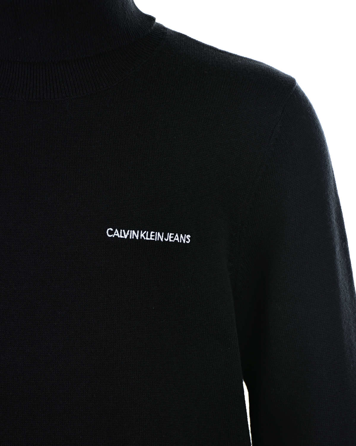 Черная водолазка с белым логотипом Calvin Klein детская, размер 152, цвет нет цвета - фото 3