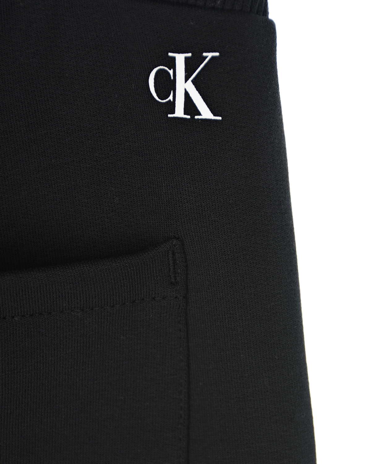 Черные спортивные брюки с белым логотипом Calvin Klein детские, размер 140, цвет нет цвета - фото 3