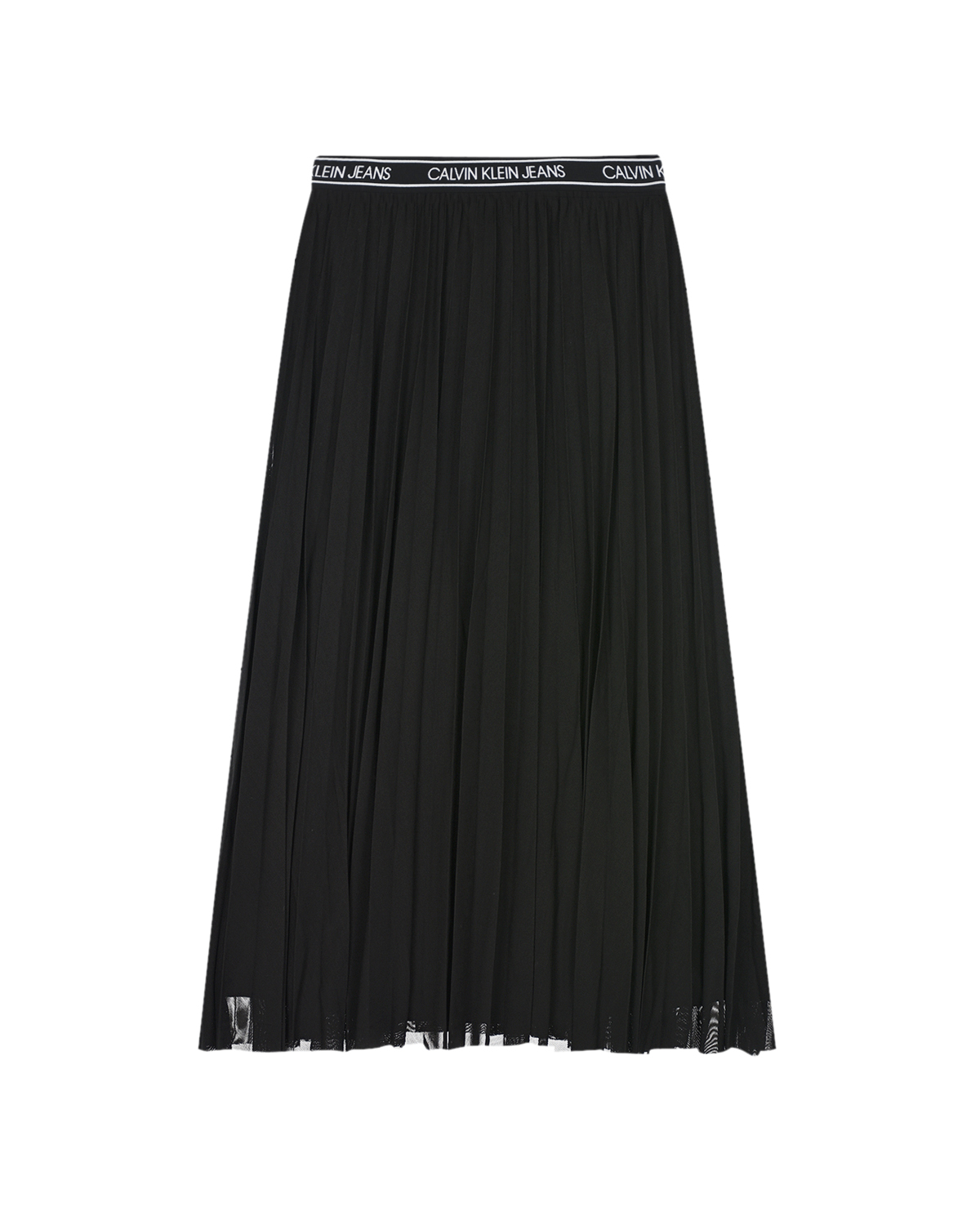 Черная юбка с логотипом на поясе Calvin Klein детская, размер 152, цвет нет цвета - фото 3