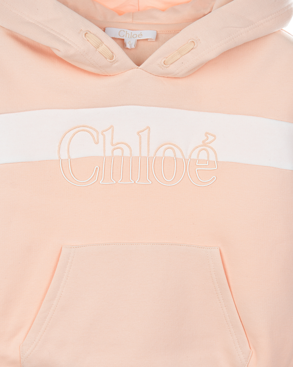 Толстовка-худи с отделкой в полоску Chloe детская, размер 104, цвет розовый - фото 3