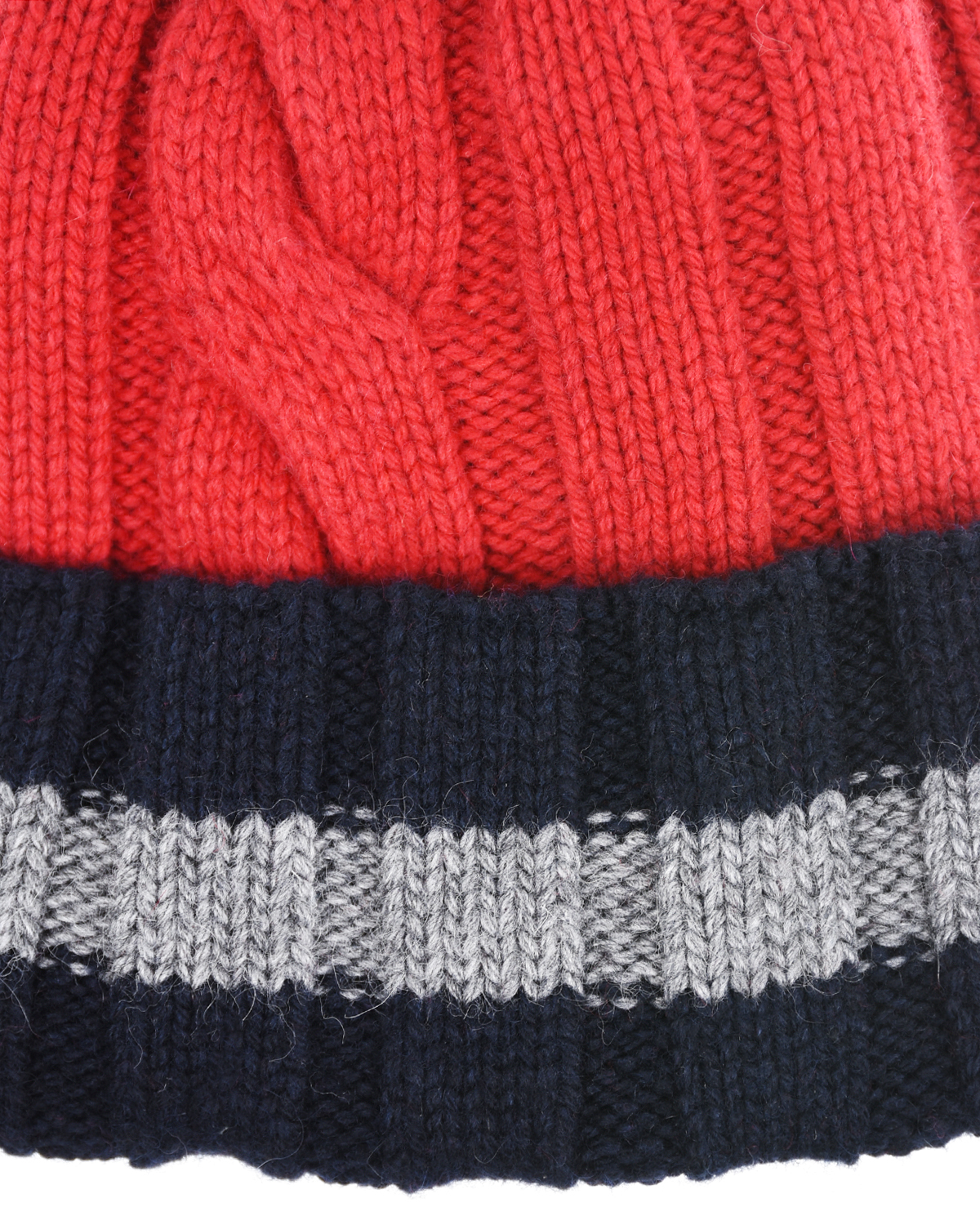 Красная шапка с завязками и помпоном Chobi детская, размер 52/54, цвет красный - фото 3