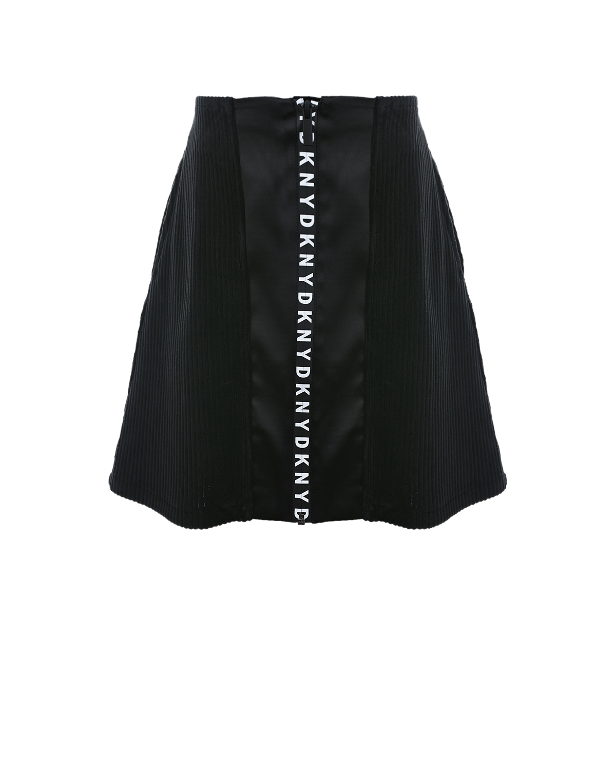 Черная вельветовая юбка DKNY детская, размер 140, цвет черный - фото 2