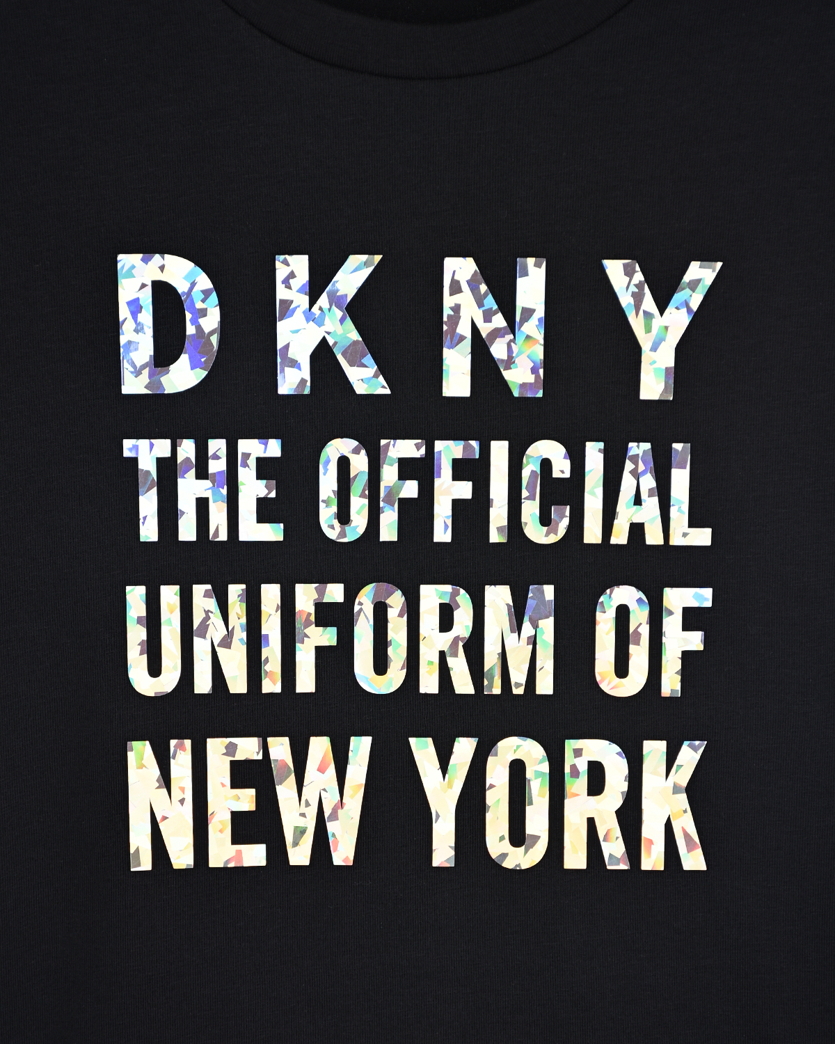 Черная толстовка с белым логотипом DKNY детская, размер 140, цвет черный - фото 3