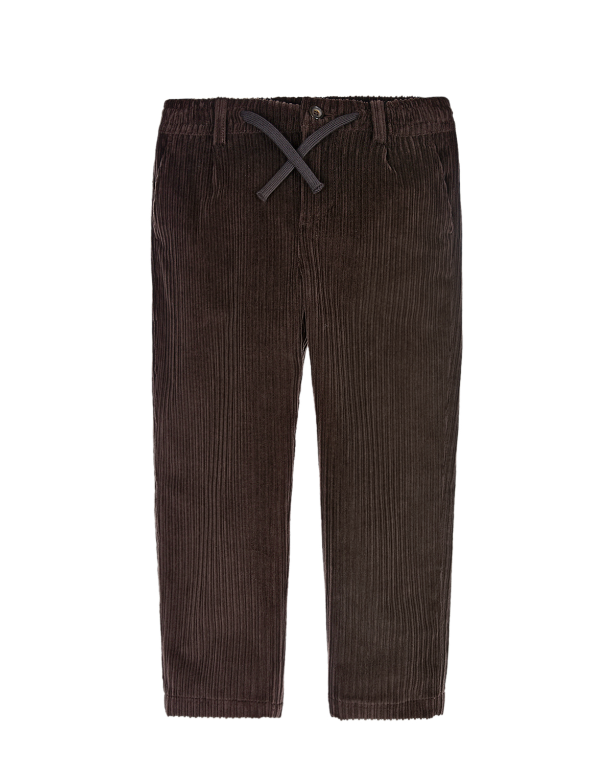 Вельветовые брюки с поясом на кулиске Dolce&Gabbana детские, размер 98, цвет коричневый - фото 1
