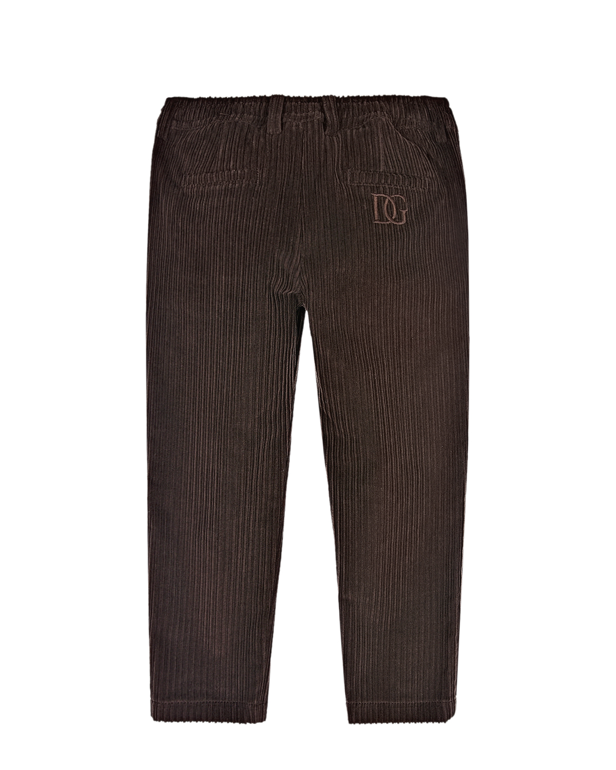 Вельветовые брюки с поясом на кулиске Dolce&Gabbana детские, размер 98, цвет коричневый - фото 2