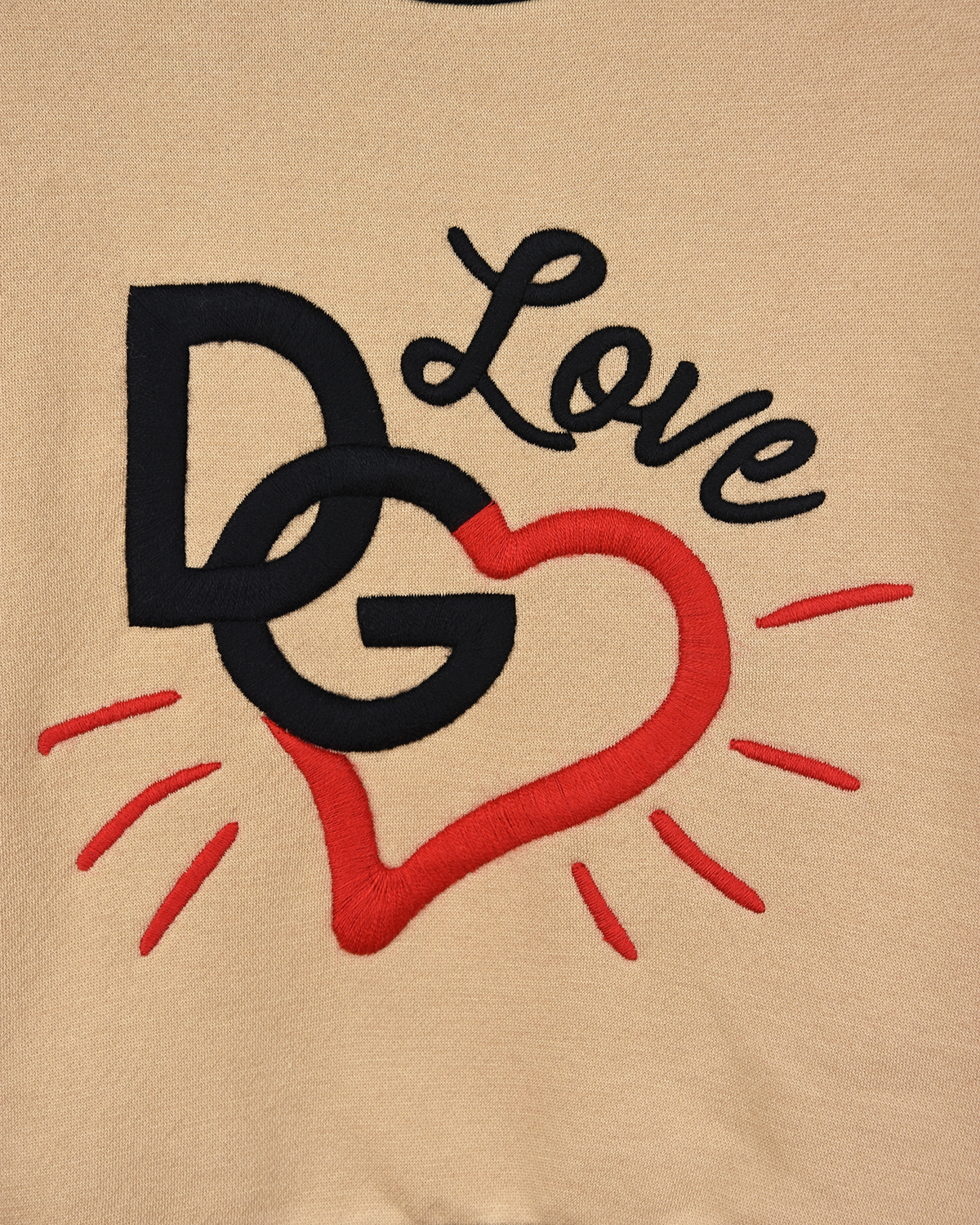 Бежевый свитшот с принтом "сердце" Dolce&Gabbana детский, размер 98 - фото 3