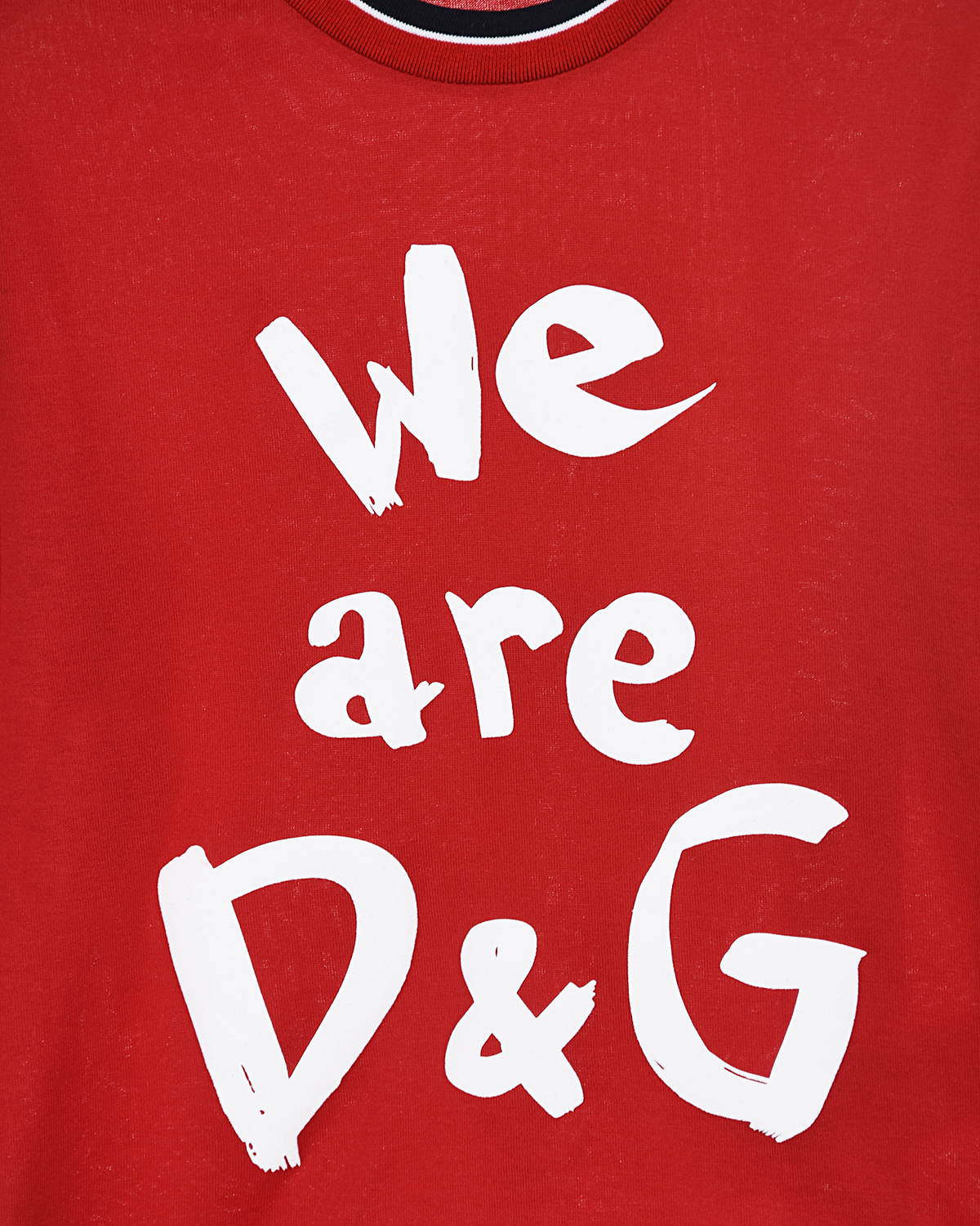 Красная толстовка с принтом "We are D&G" Dolce&Gabbana детская, размер 98, цвет красный - фото 3