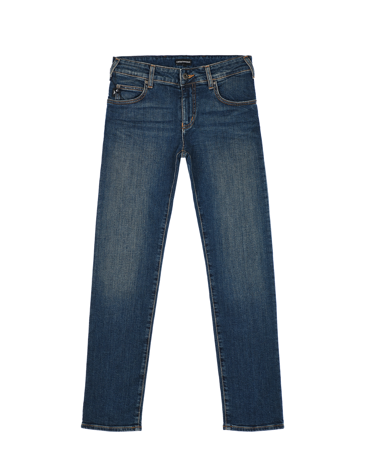 Синие прямые джинсы Emporio Armani детские, размер 116, цвет синий - фото 1